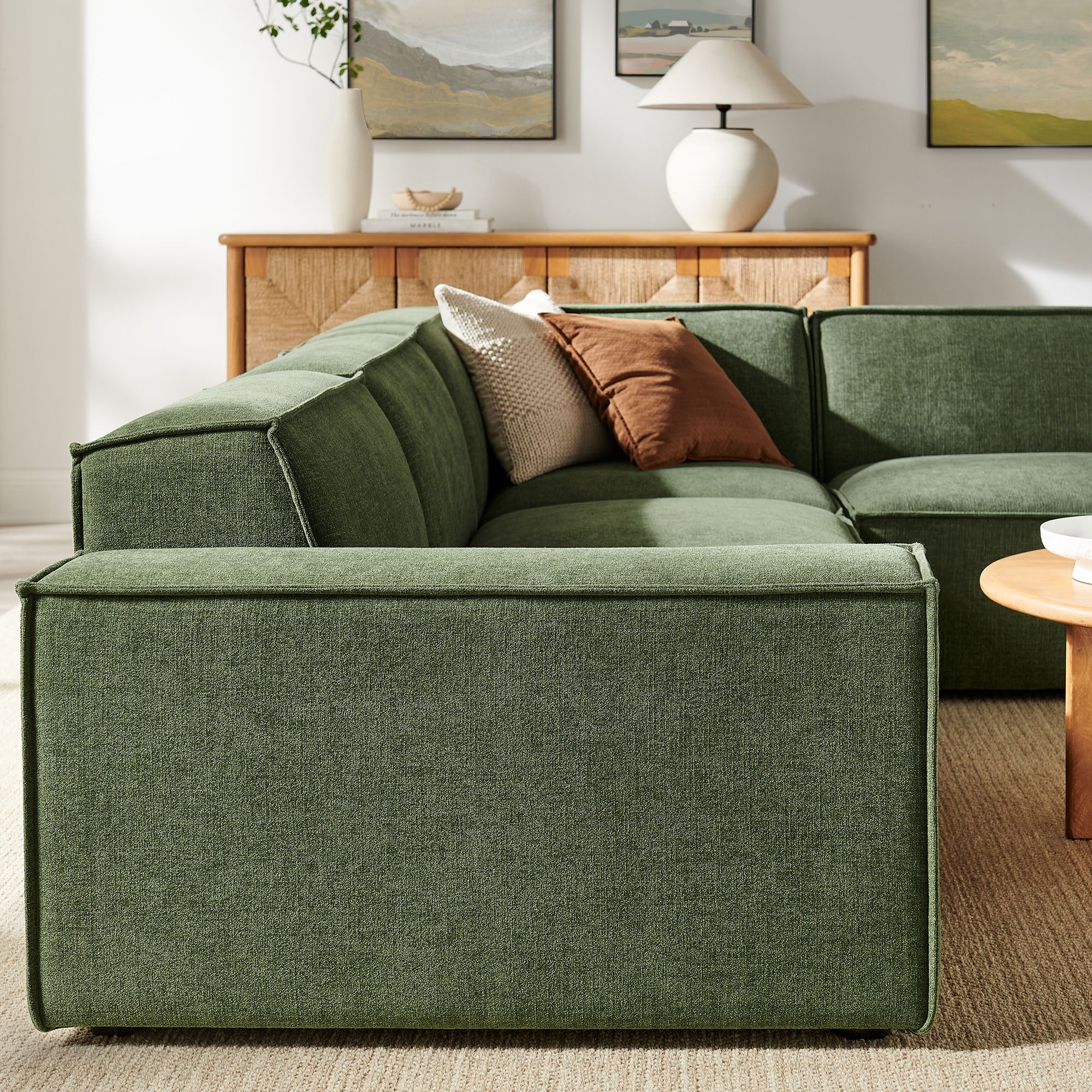 Restore 4-Piece Performance Fabric Upholstered Modular L-Shaped Sofa by Modway - Image 16