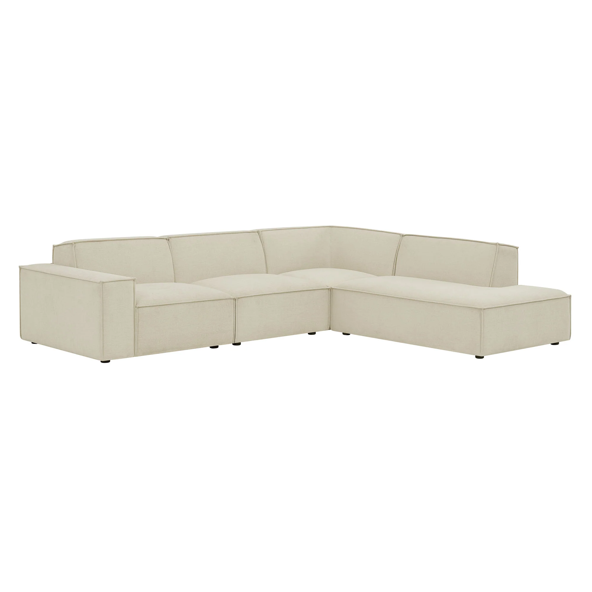 Restore 4-Piece Performance Fabric Upholstered Modular L-Shaped Sofa by Modway - Image 2