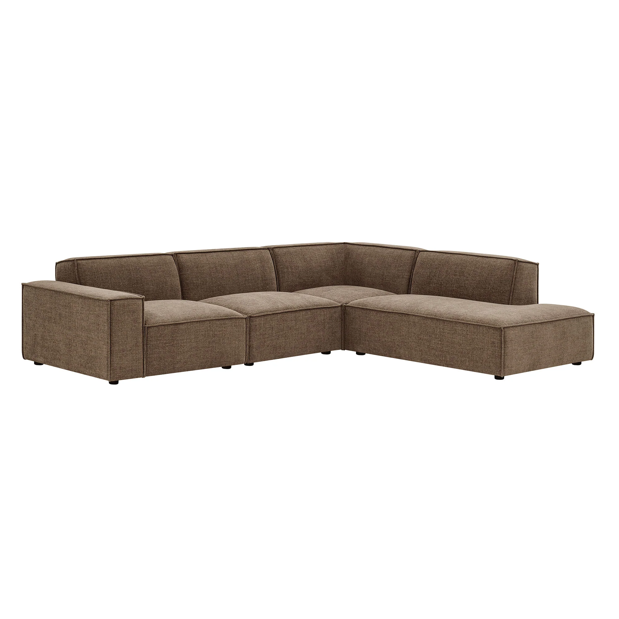 Restore 4-Piece Performance Fabric Upholstered Modular L-Shaped Sofa by Modway - Image 25