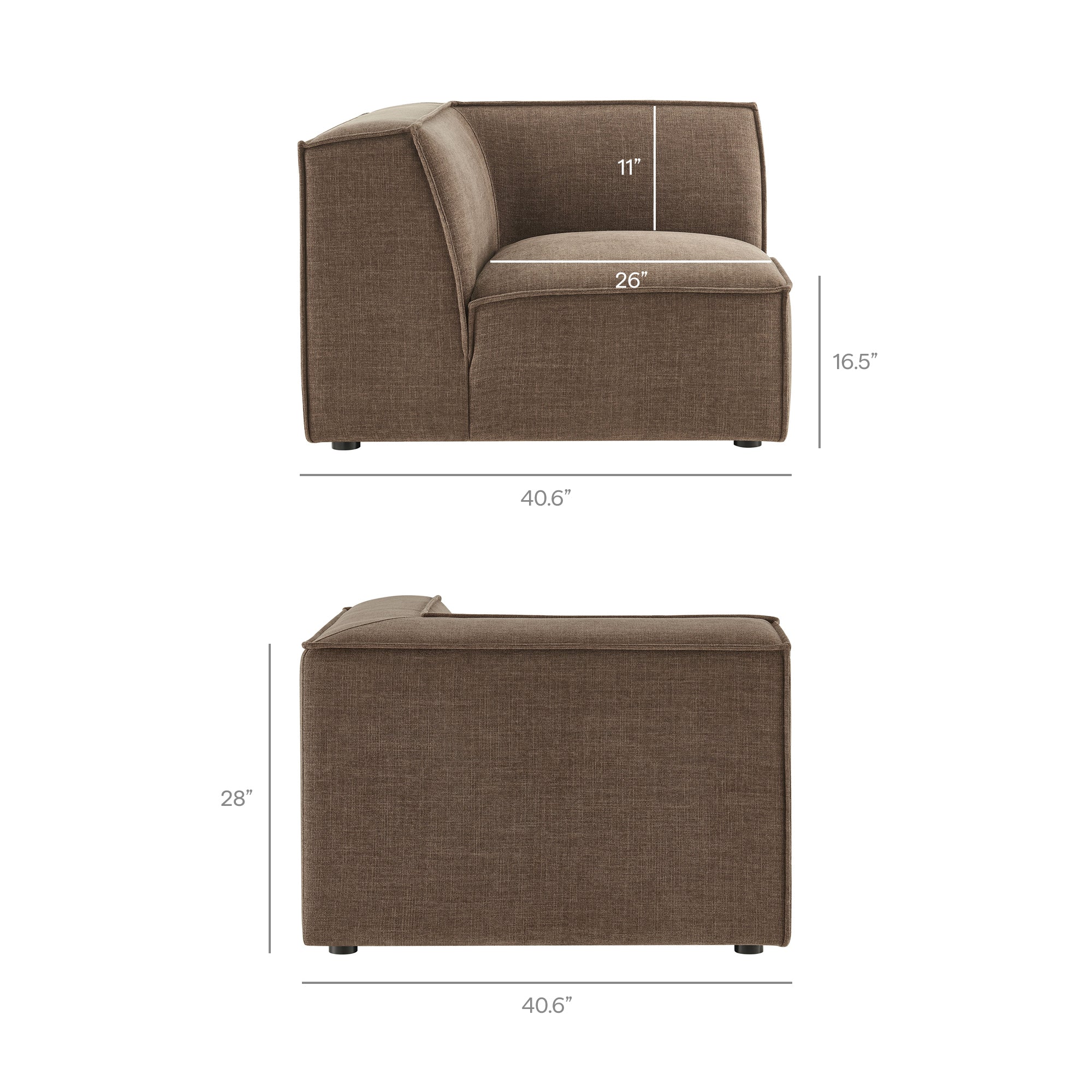 Restore 4-Piece Performance Fabric Upholstered Modular L-Shaped Sofa by Modway - Image 35