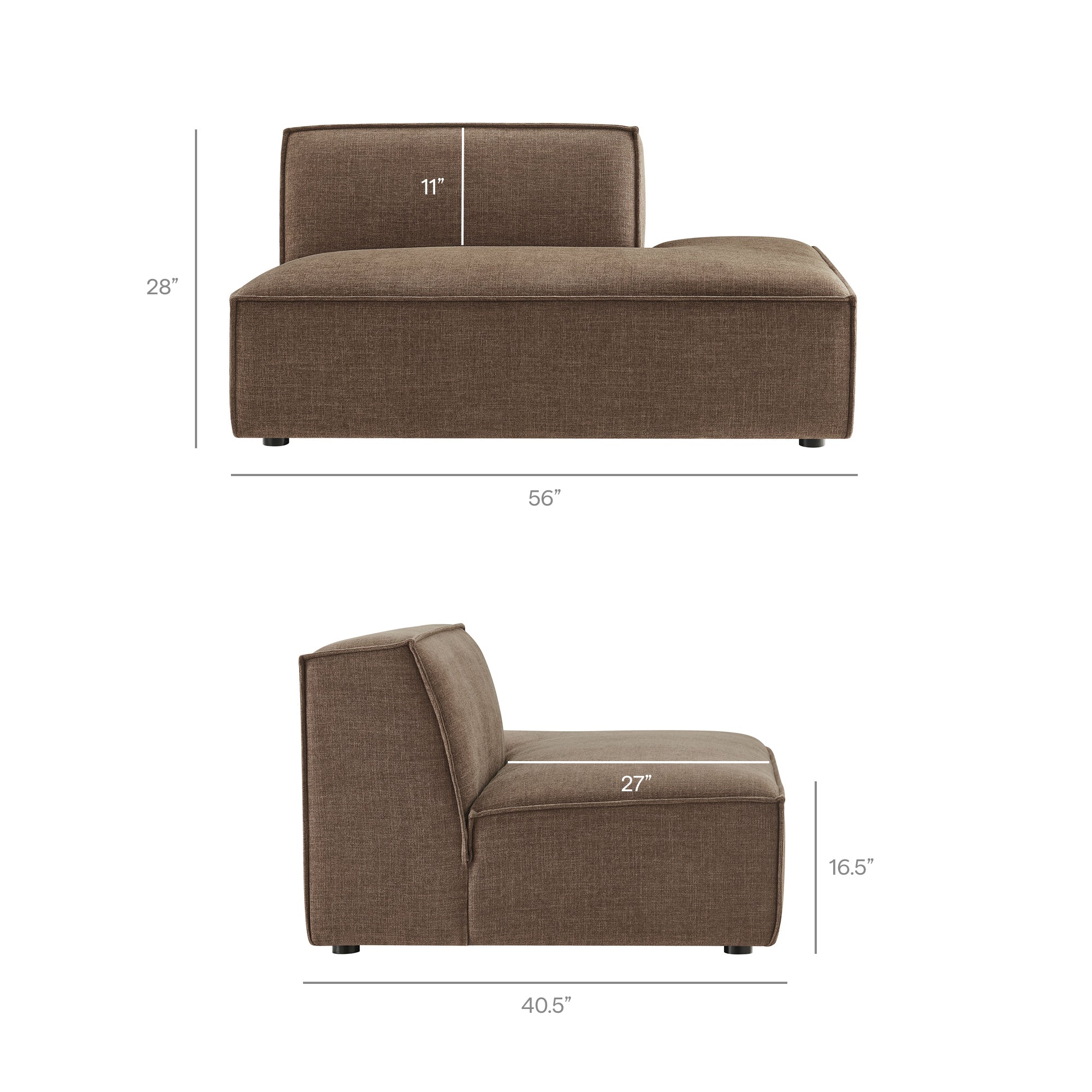 Restore 4-Piece Performance Fabric Upholstered Modular L-Shaped Sofa by Modway - Image 36