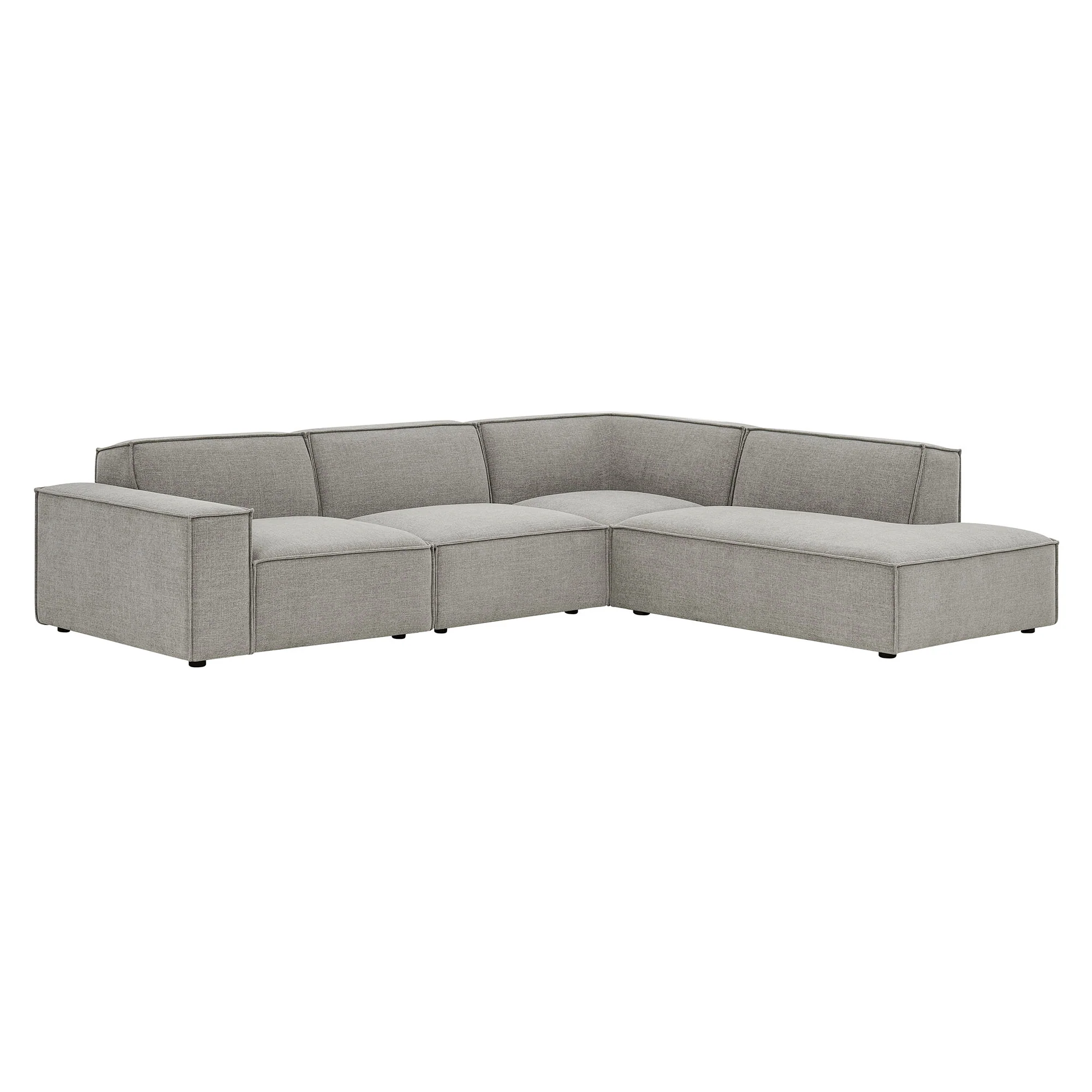 Restore 4-Piece Performance Fabric Upholstered Modular L-Shaped Sofa by Modway - Image 37