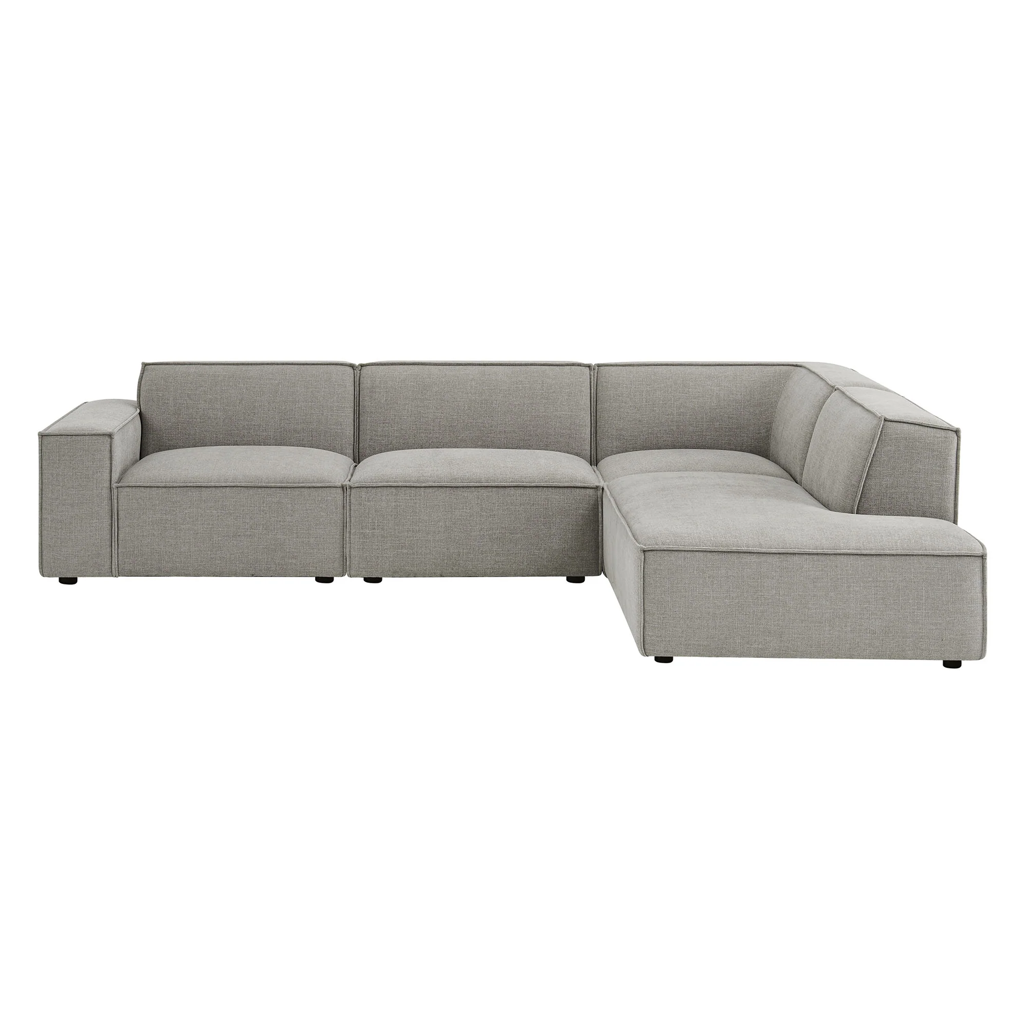 Restore 4-Piece Performance Fabric Upholstered Modular L-Shaped Sofa by Modway - Image 38