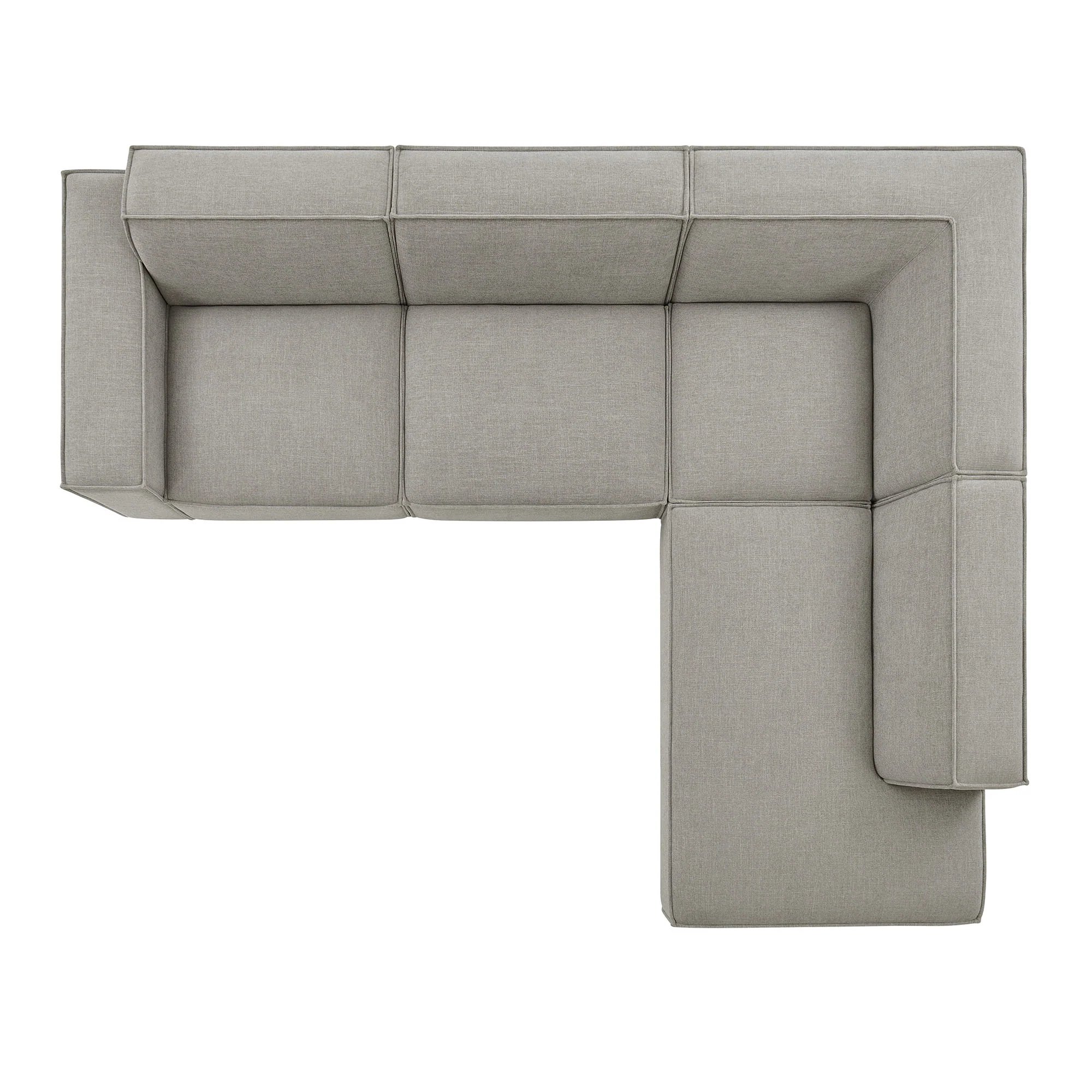 Restore 4-Piece Performance Fabric Upholstered Modular L-Shaped Sofa by Modway - Image 39
