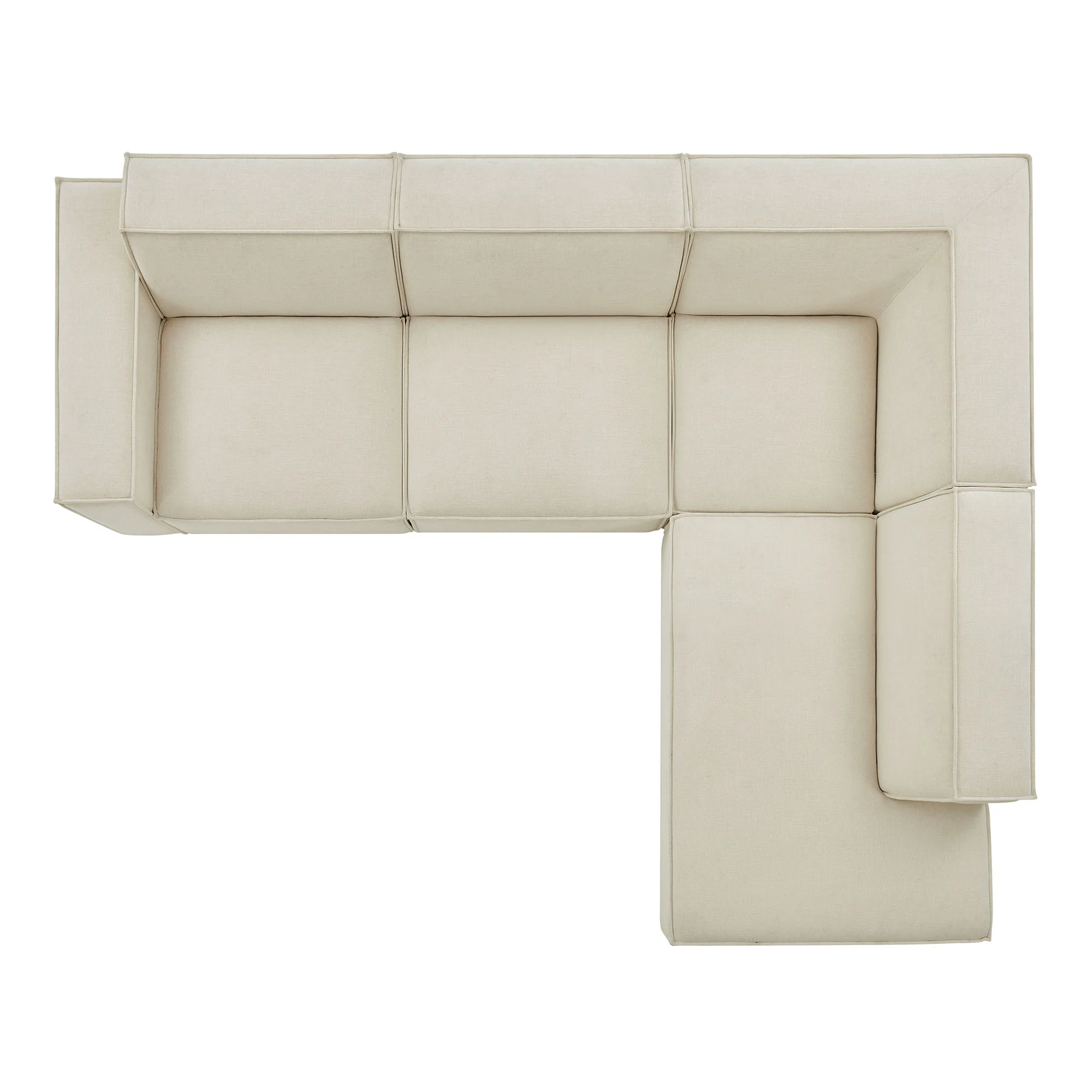 Restore 4-Piece Performance Fabric Upholstered Modular L-Shaped Sofa by Modway - Image 4