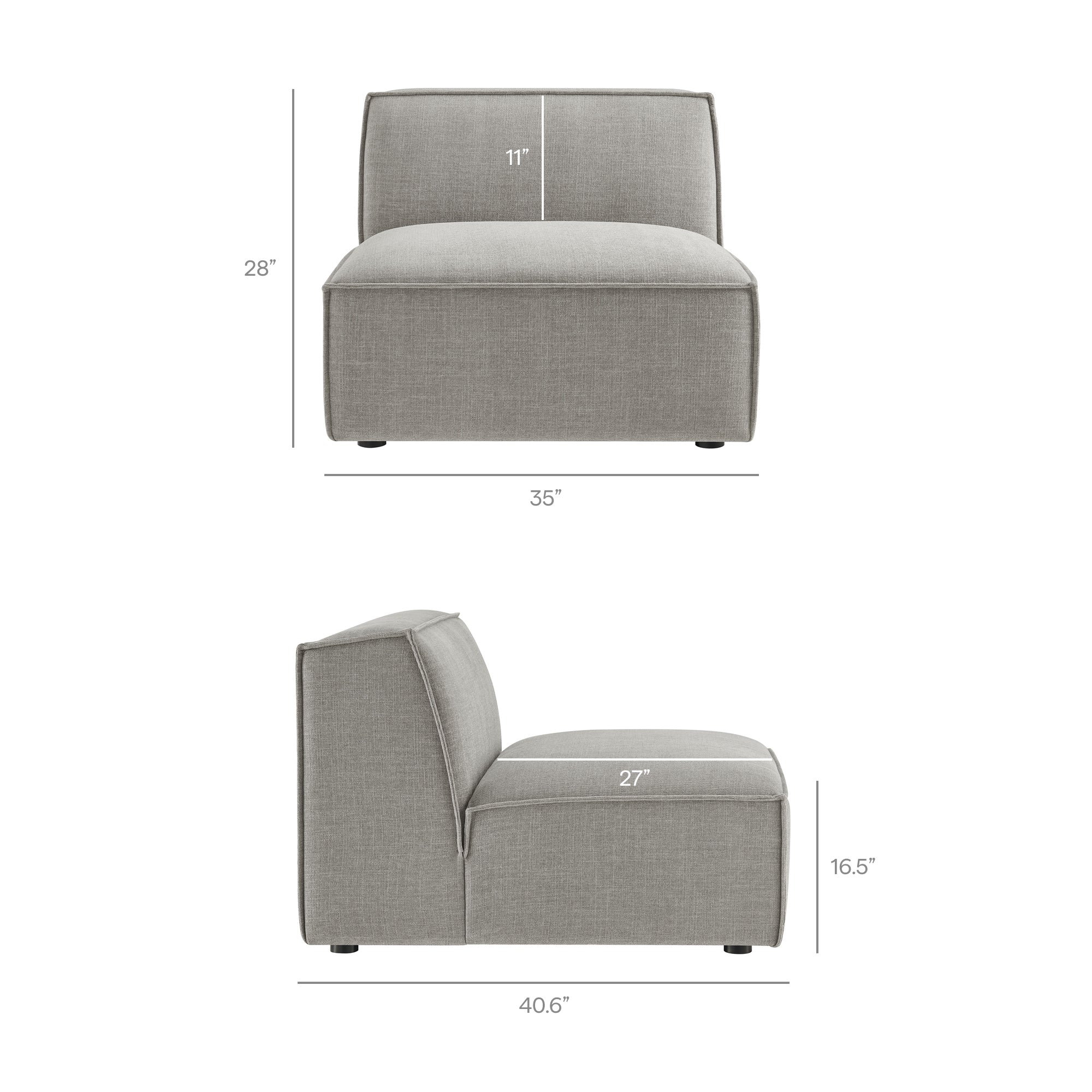 Restore 4-Piece Performance Fabric Upholstered Modular L-Shaped Sofa by Modway - Image 46