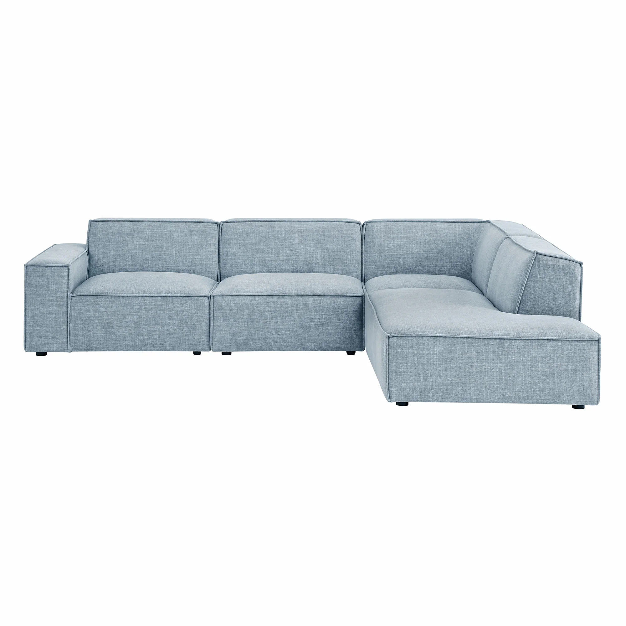 Restore 4-Piece Performance Fabric Upholstered Modular L-Shaped Sofa by Modway - Image 50
