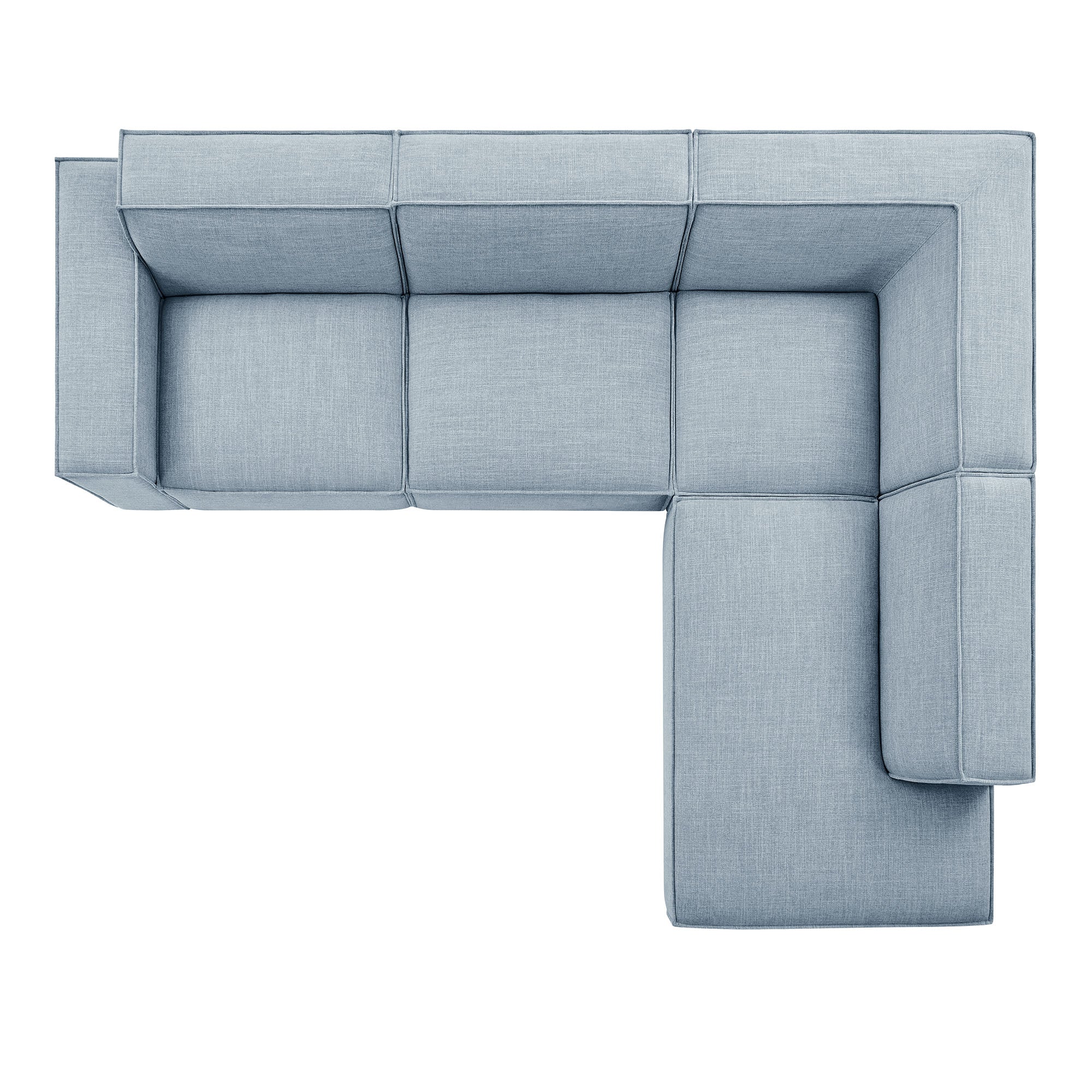 Restore 4-Piece Performance Fabric Upholstered Modular L-Shaped Sofa by Modway - Image 51