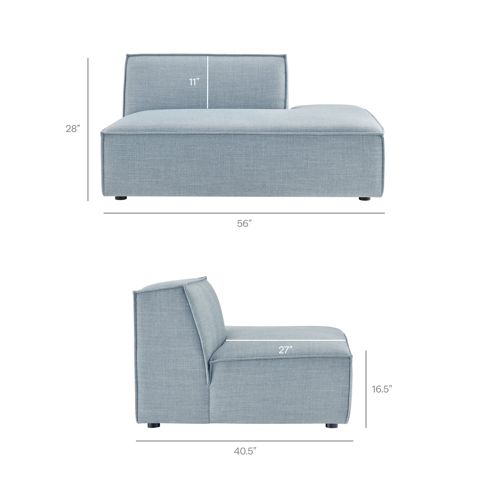 Restore 4-Piece Performance Fabric Upholstered Modular L-Shaped Sofa by Modway - Image 60