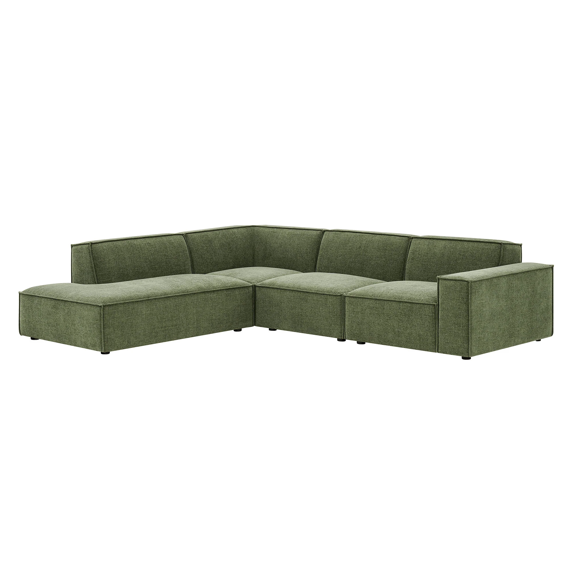 Restore 4-Piece Performance Fabric Upholstered Modular L-Shaped Sofa by Modway - Image 13
