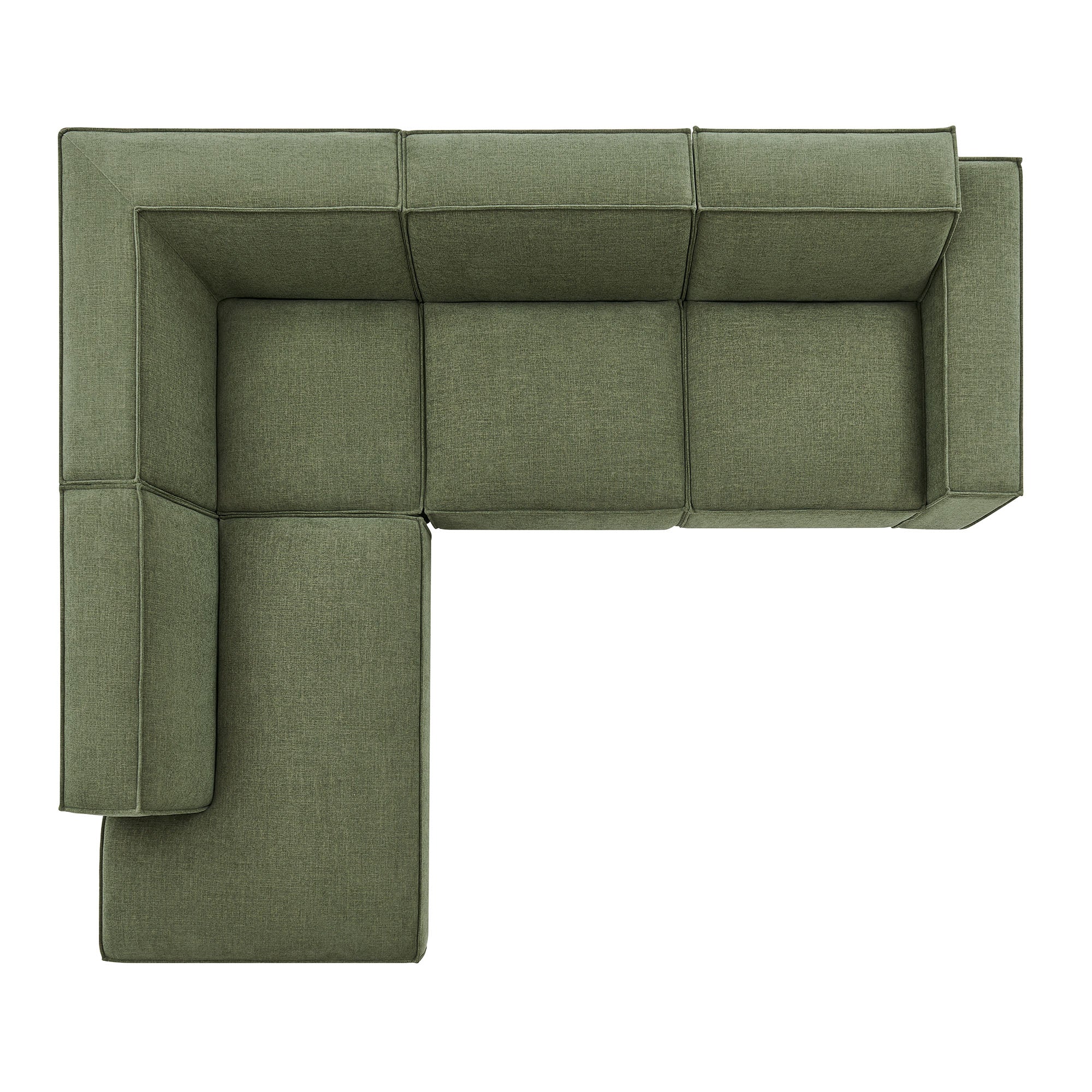 Restore 4-Piece Performance Fabric Upholstered Modular L-Shaped Sofa by Modway - Image 15