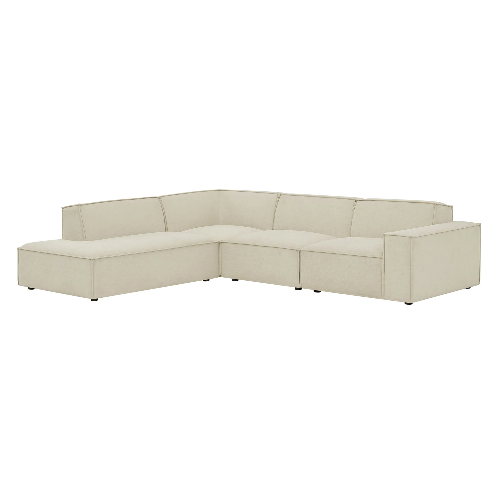 Restore 4-Piece Performance Fabric Upholstered Modular L-Shaped Sofa by Modway - Image 2