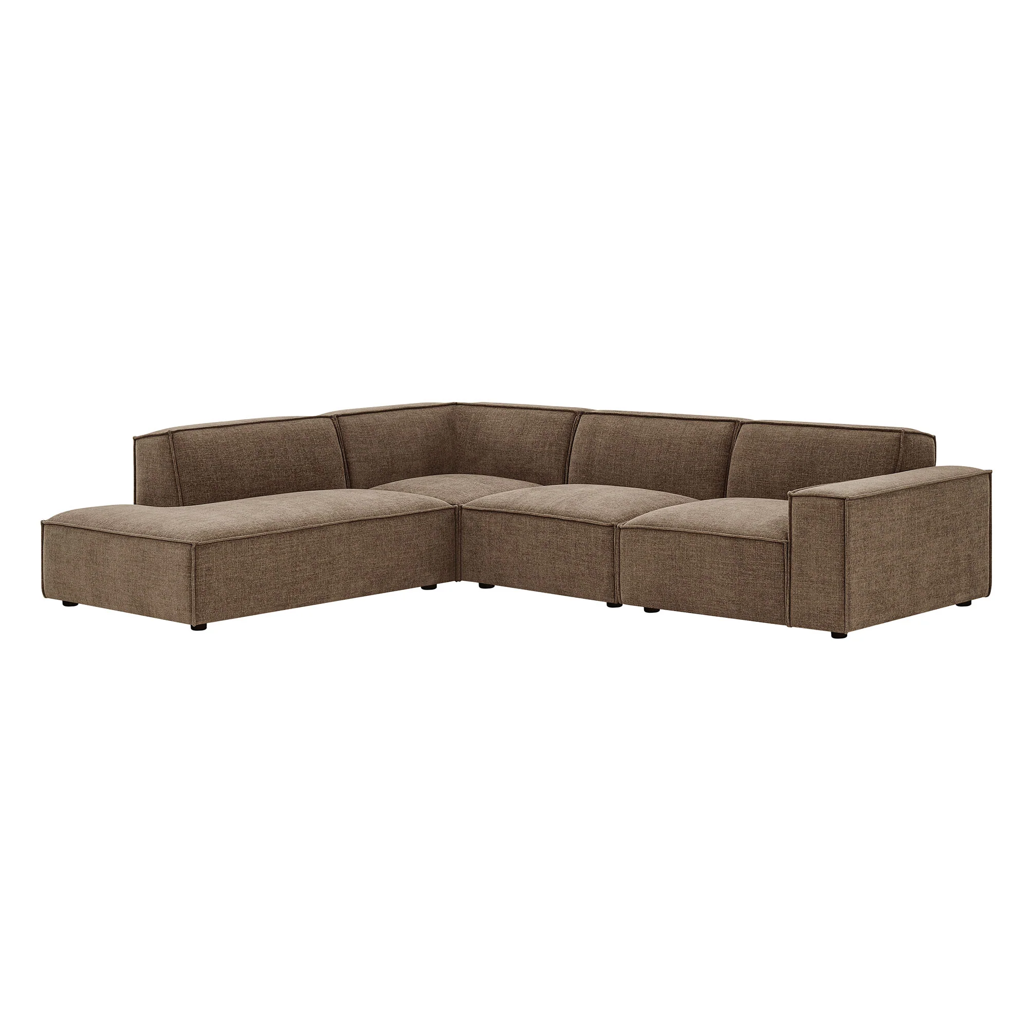 Restore 4-Piece Performance Fabric Upholstered Modular L-Shaped Sofa by Modway - Image 25