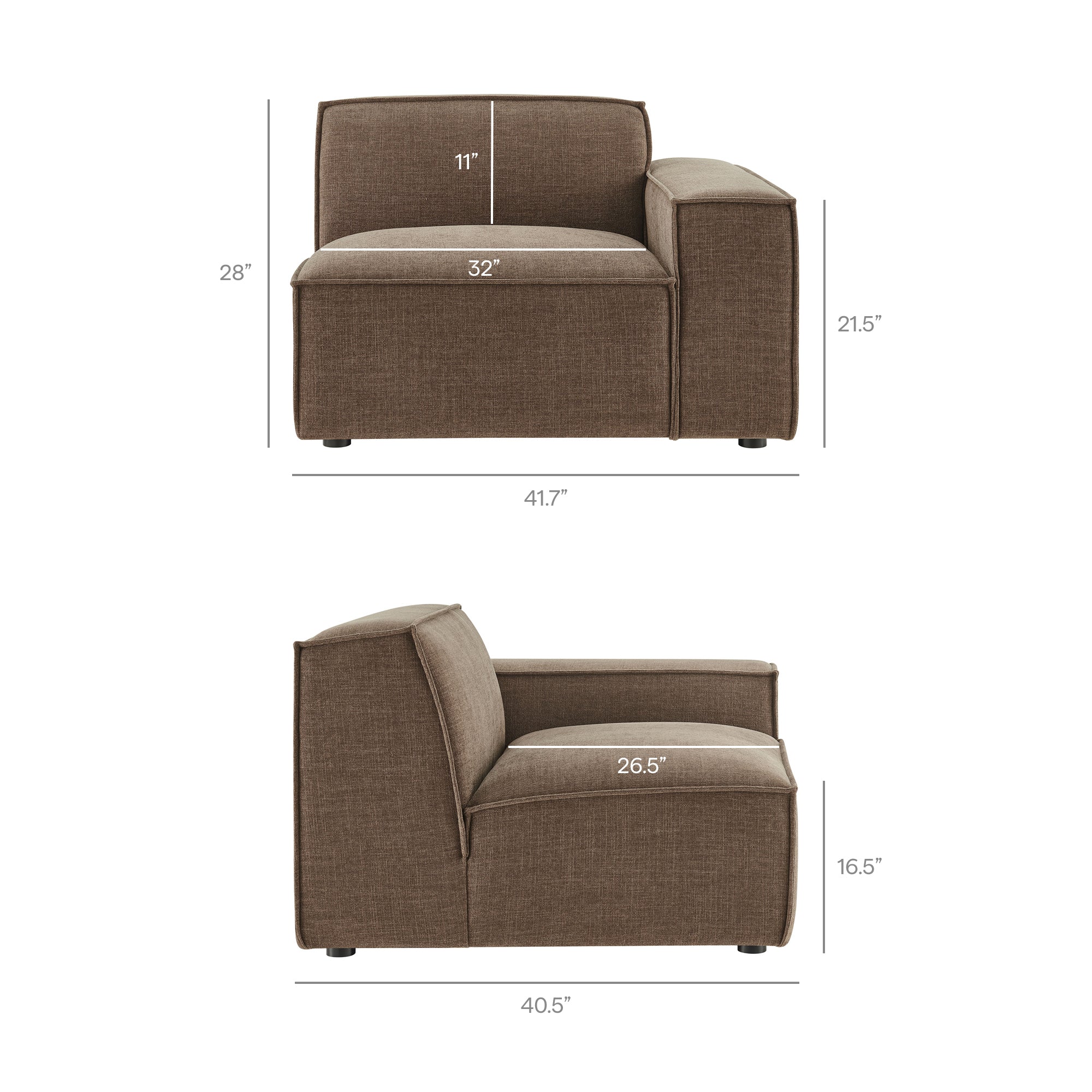 Restore 4-Piece Performance Fabric Upholstered Modular L-Shaped Sofa by Modway - Image 36