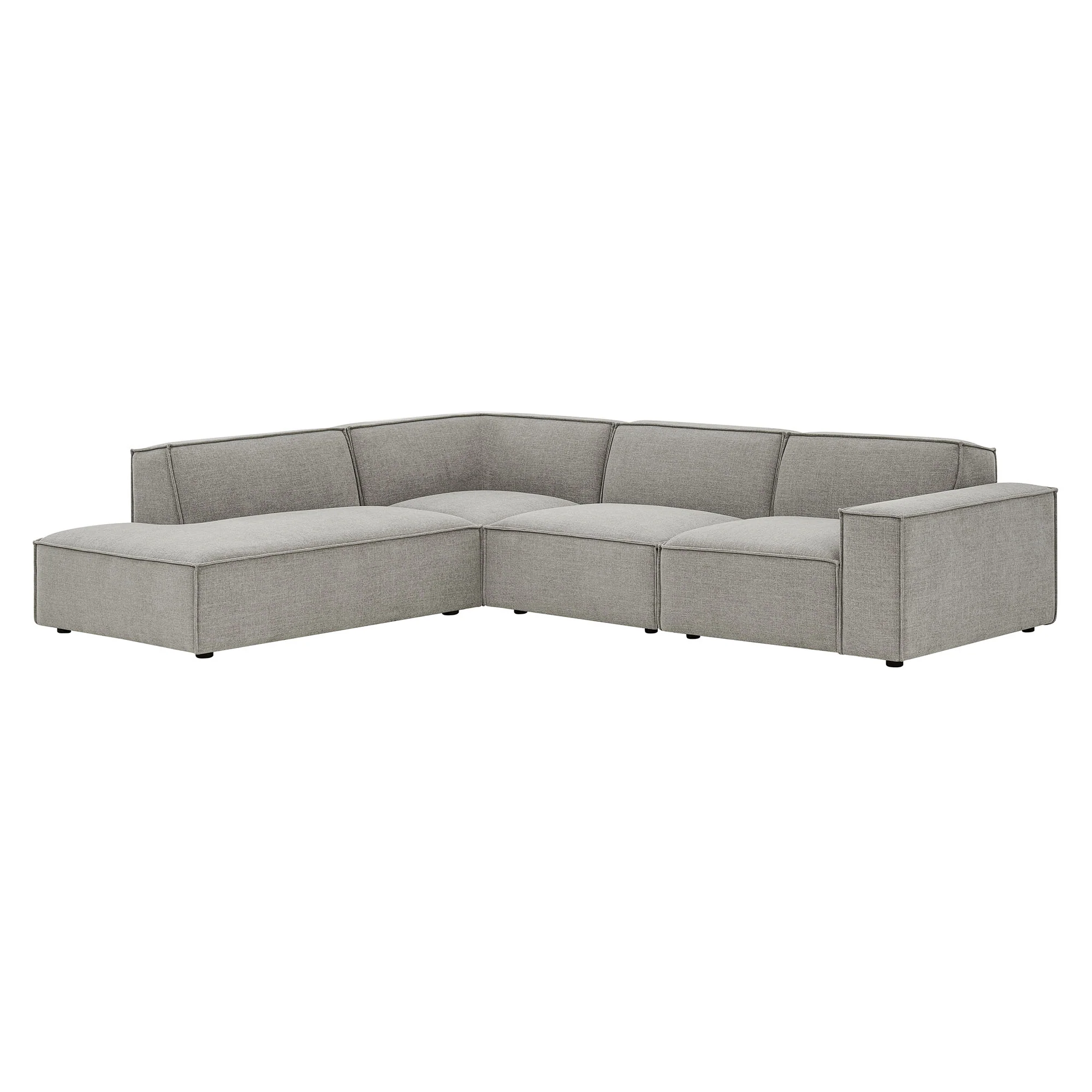 Restore 4-Piece Performance Fabric Upholstered Modular L-Shaped Sofa by Modway - Image 37