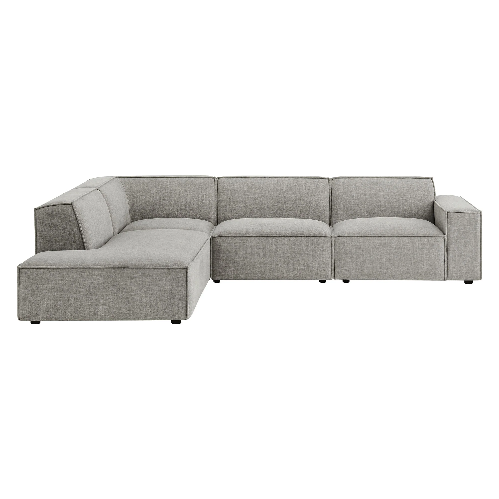 Restore 4-Piece Performance Fabric Upholstered Modular L-Shaped Sofa by Modway - Image 38