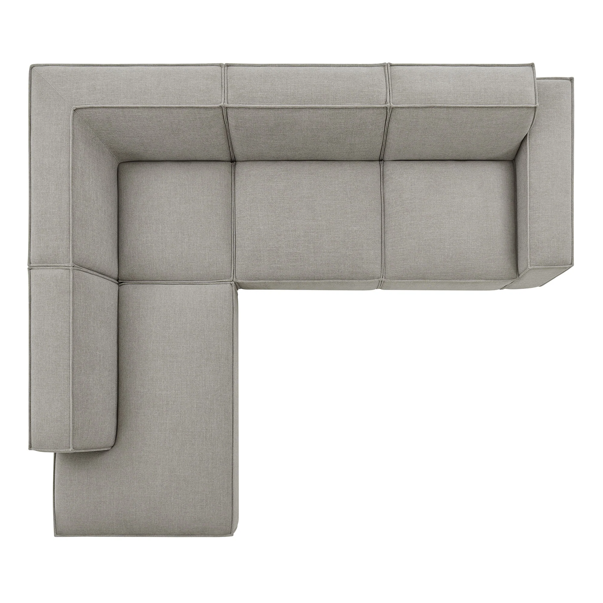 Restore 4-Piece Performance Fabric Upholstered Modular L-Shaped Sofa by Modway - Image 39