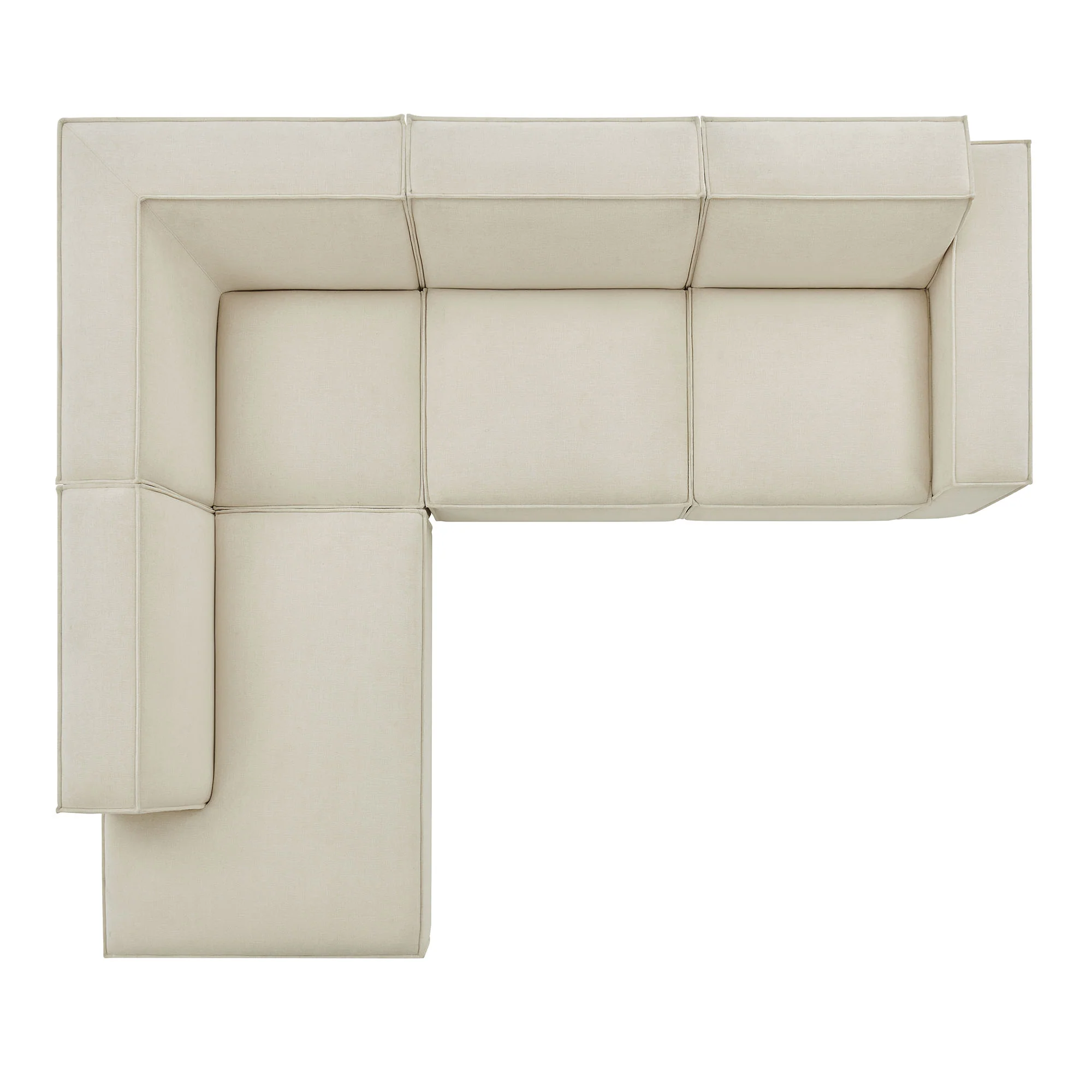 Restore 4-Piece Performance Fabric Upholstered Modular L-Shaped Sofa by Modway - Image 4