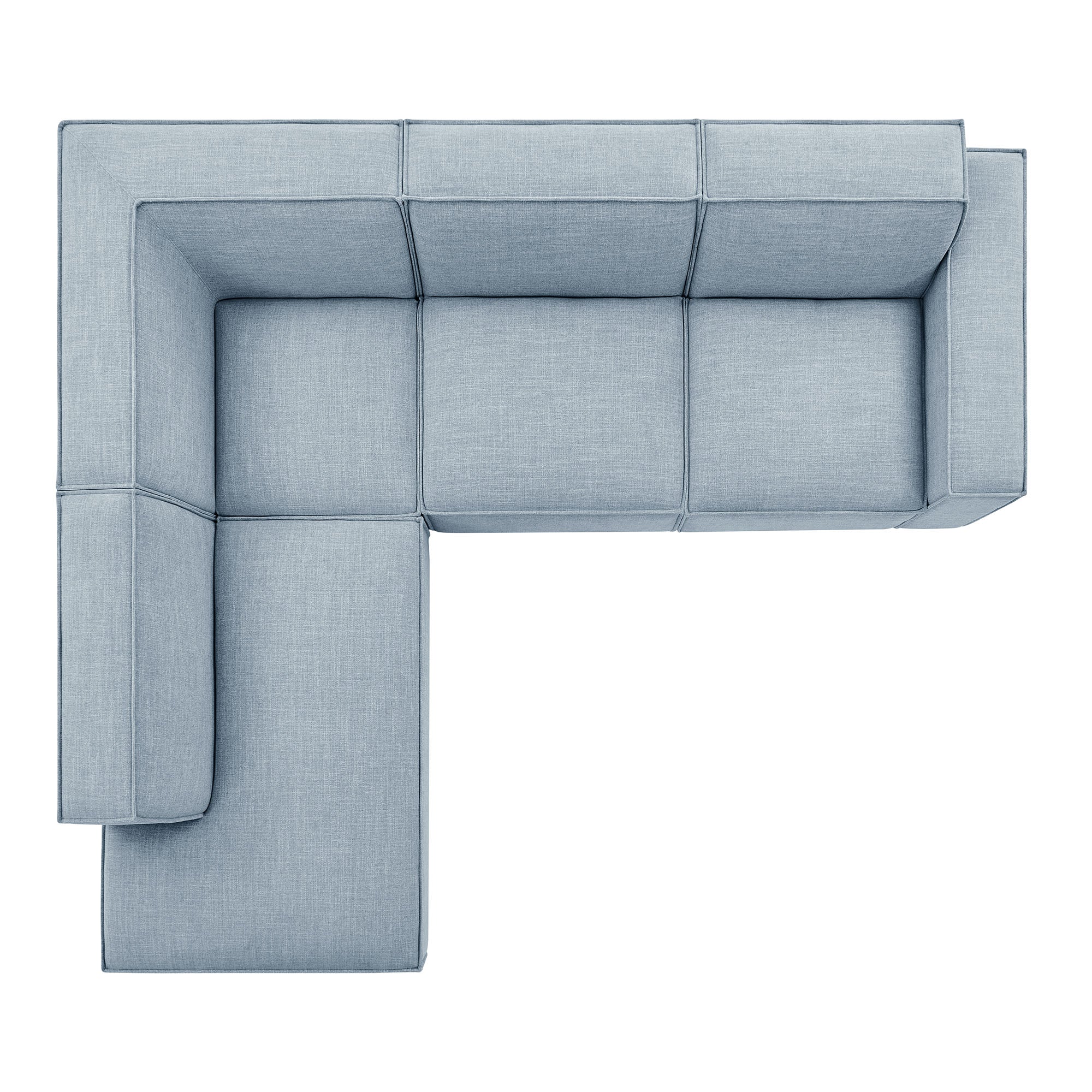 Restore 4-Piece Performance Fabric Upholstered Modular L-Shaped Sofa by Modway - Image 51