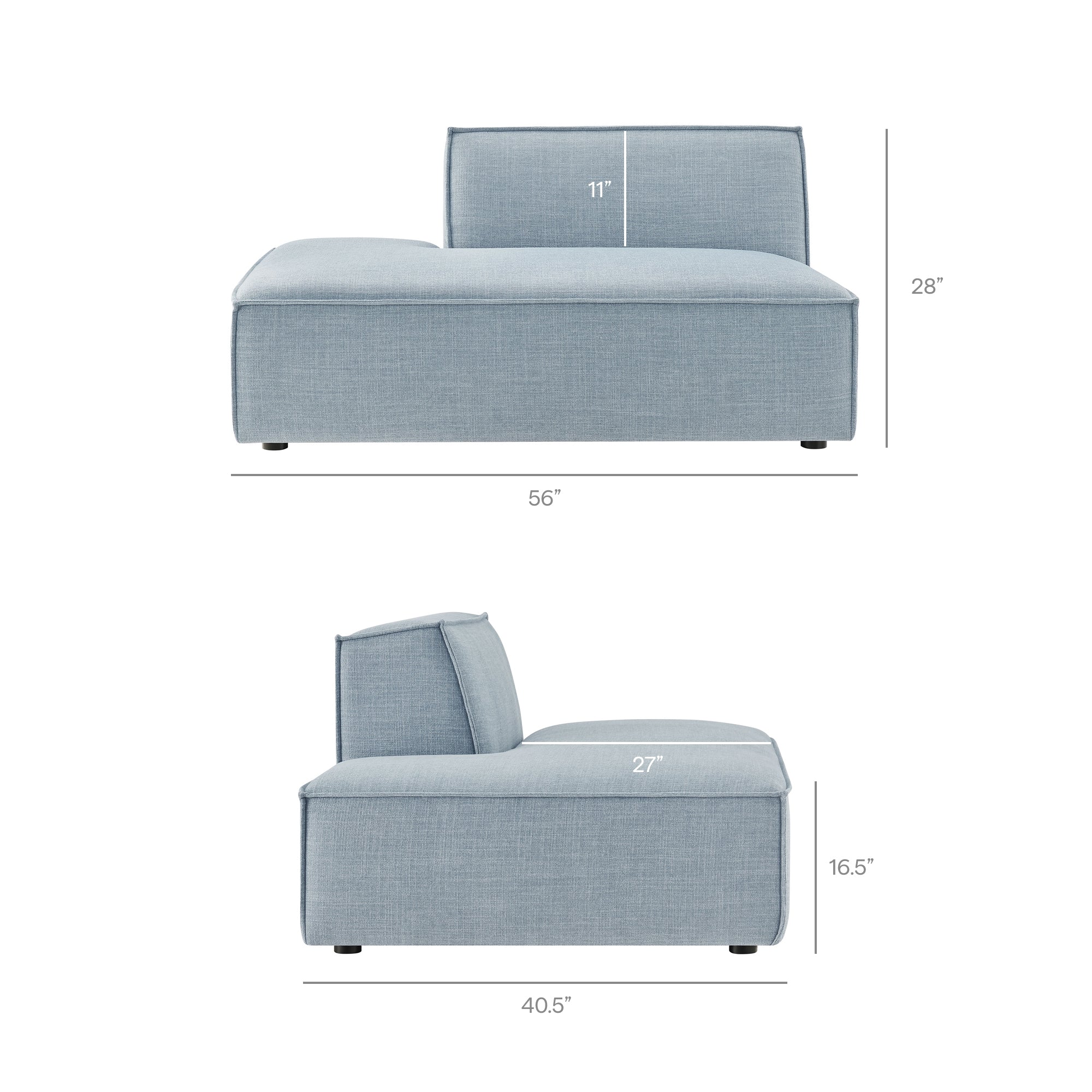 Restore 4-Piece Performance Fabric Upholstered Modular L-Shaped Sofa by Modway - Image 57