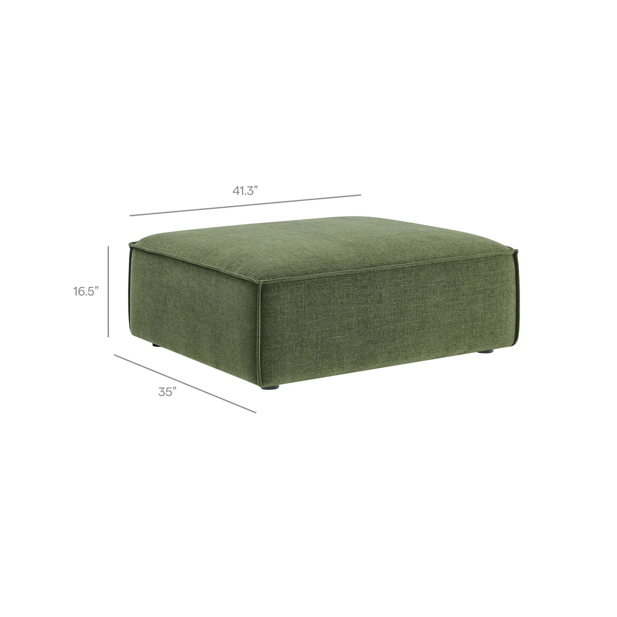 Restore 4-Piece Performance Fabric Upholstered Modular Sofa Set with Ottoman by Modway - Image 26