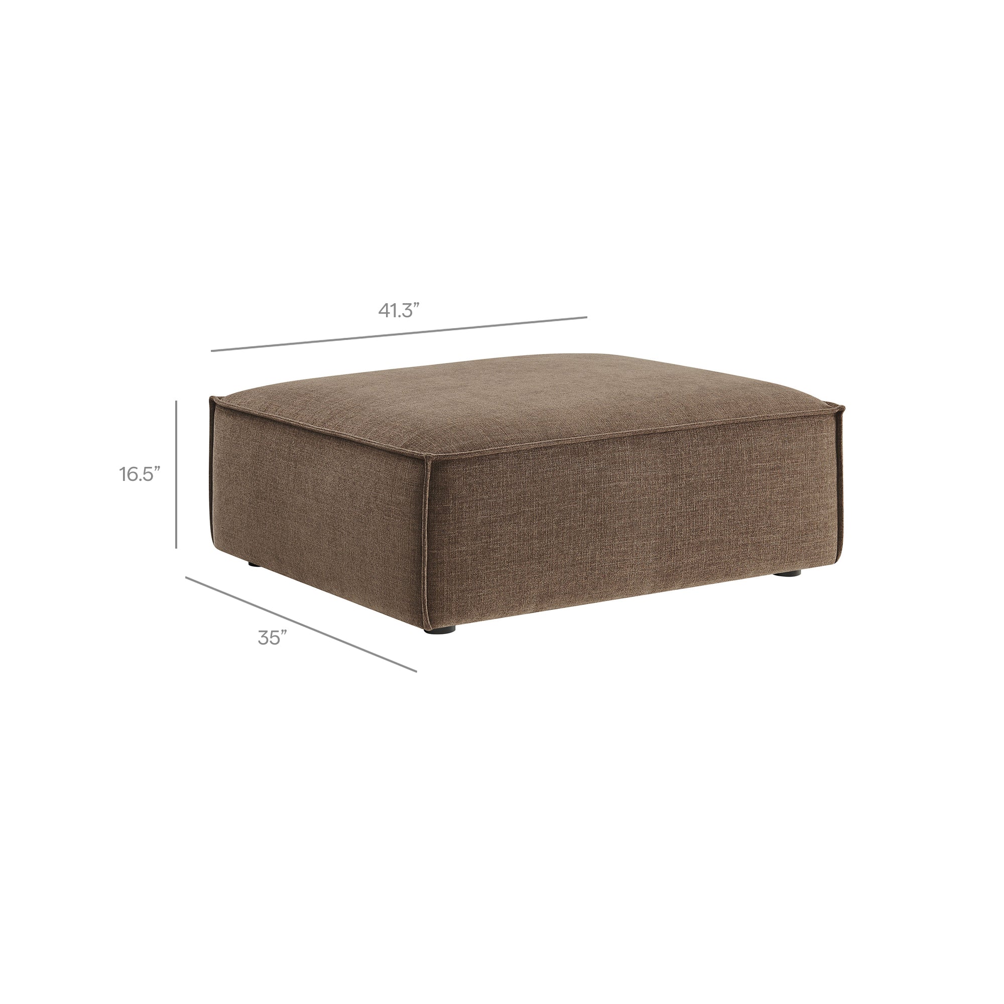 Restore 4-Piece Performance Fabric Upholstered Modular Sofa Set with Ottoman by Modway - Image 39