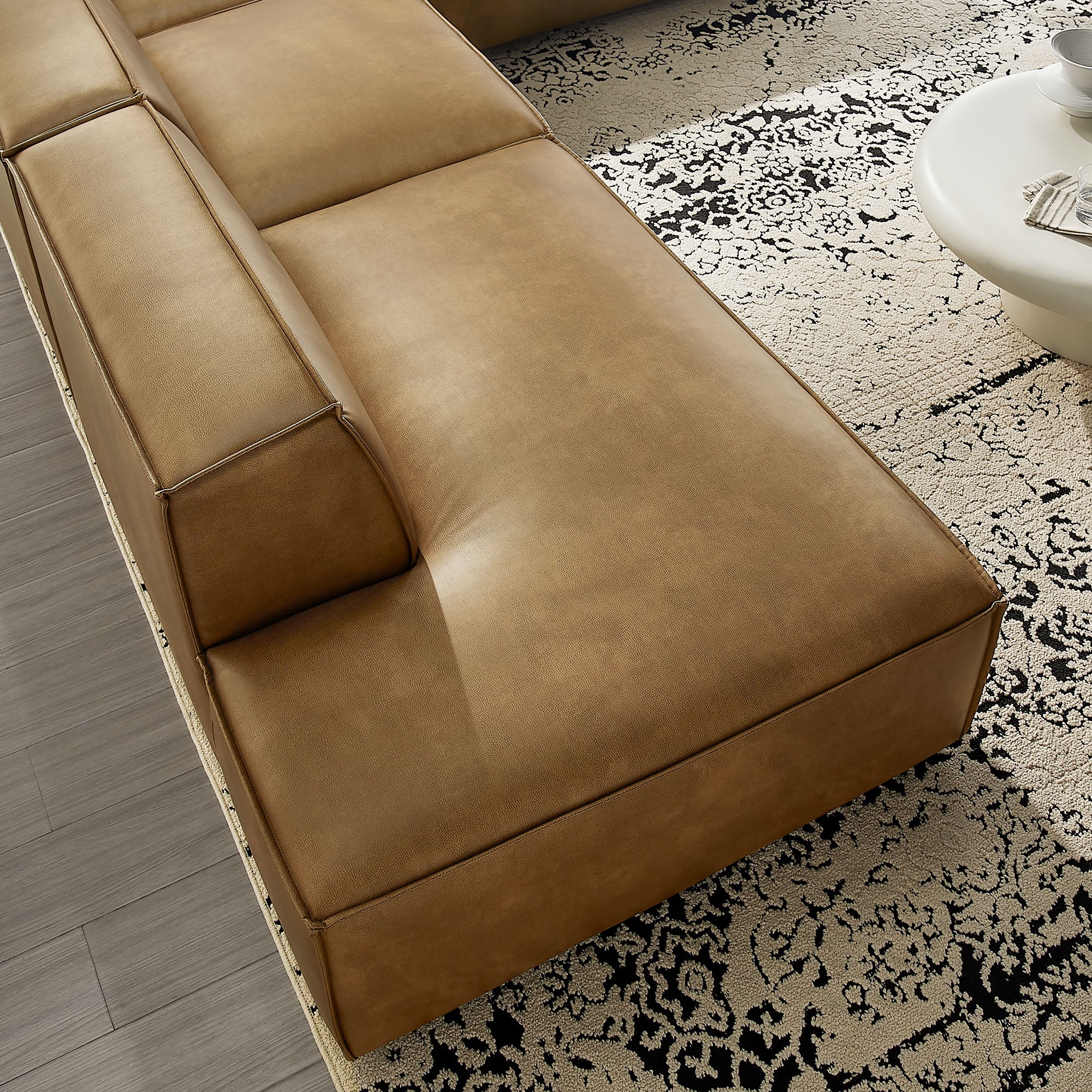 Restore 4-Piece Vegan Leather Modular L-Shaped Armless Sectional Sofa by Modway - Image 15