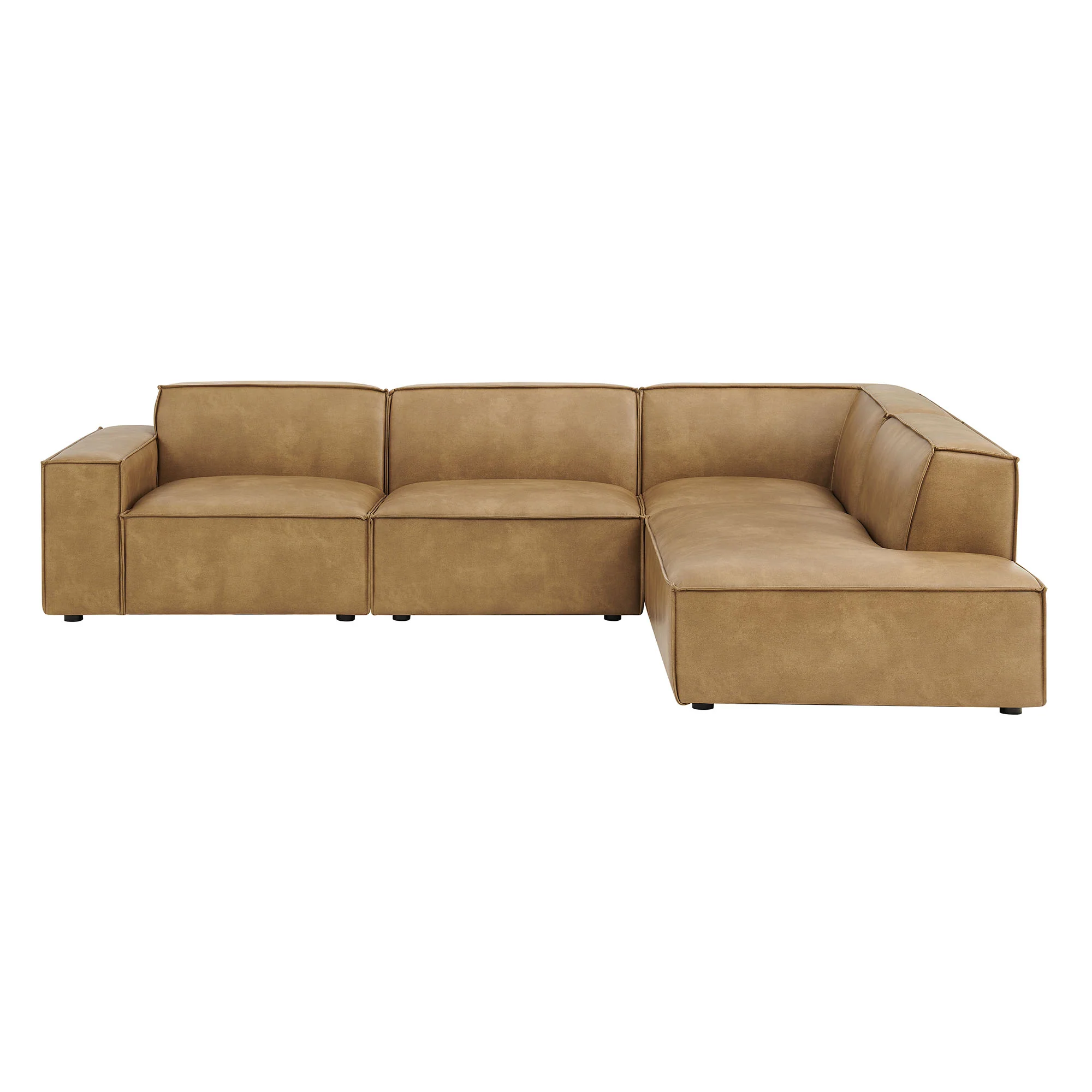 Restore 4-Piece Vegan Leather Modular L-Shaped Sofa by Modway - Image 13