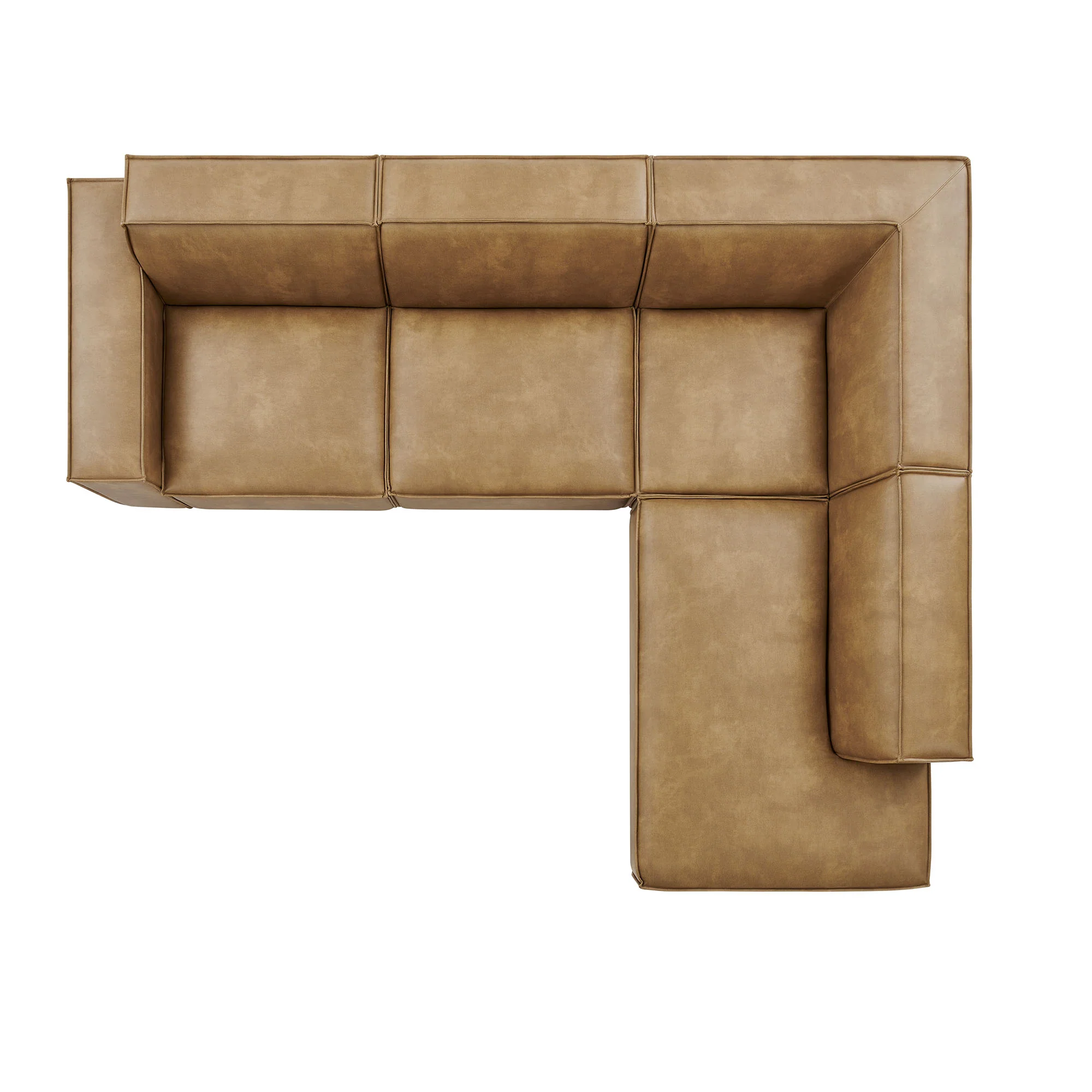 Restore 4-Piece Vegan Leather Modular L-Shaped Sofa by Modway - Image 14