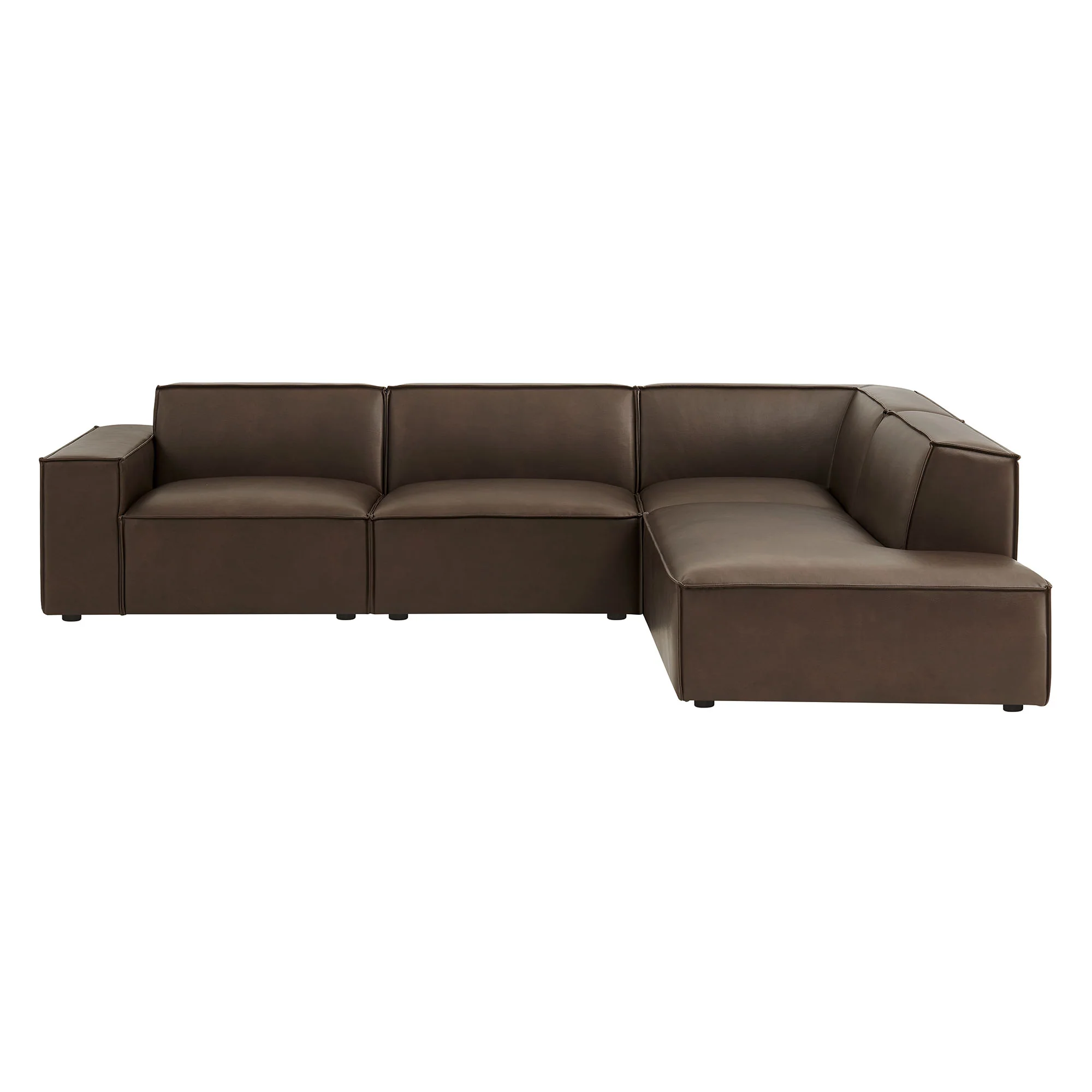 Restore 4-Piece Vegan Leather Modular L-Shaped Sofa by Modway - Image 3