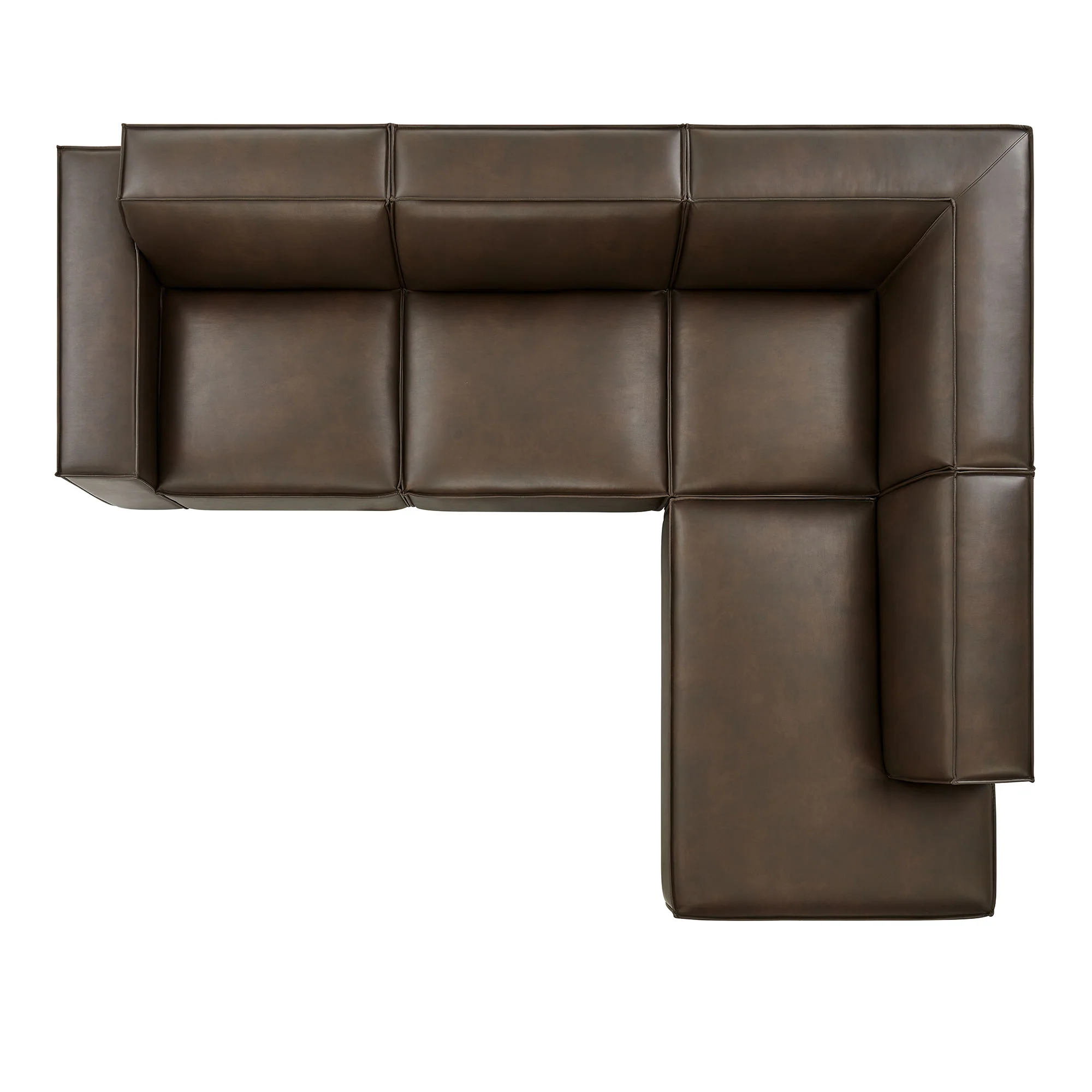 Restore 4-Piece Vegan Leather Modular L-Shaped Sofa by Modway - Image 4
