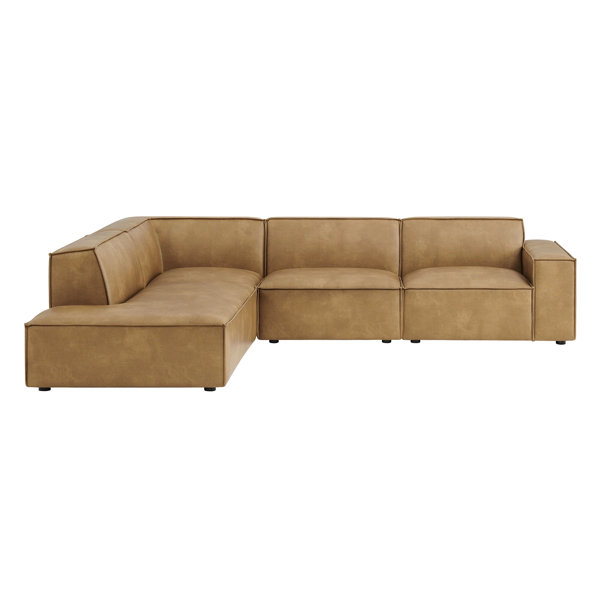 Restore 4-Piece Vegan Leather Modular L-Shaped Sofa by Modway - Image 13