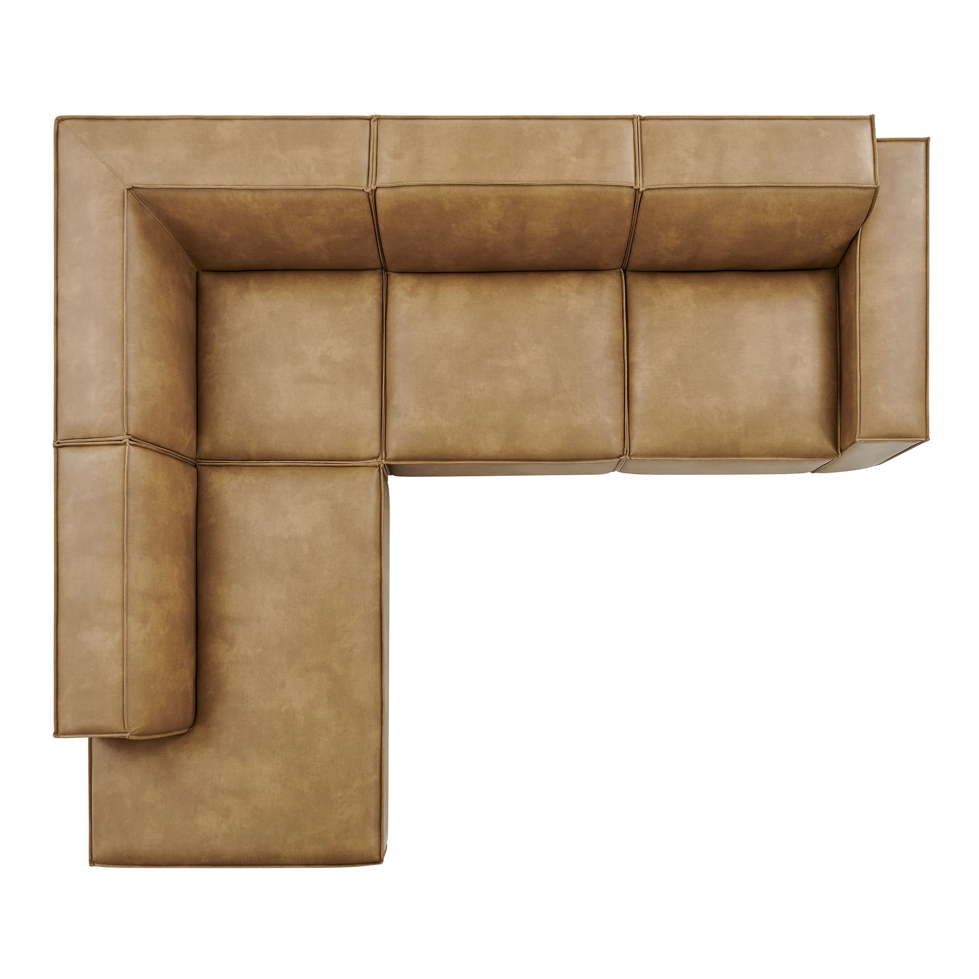 Restore 4-Piece Vegan Leather Modular L-Shaped Sofa by Modway - Image 14