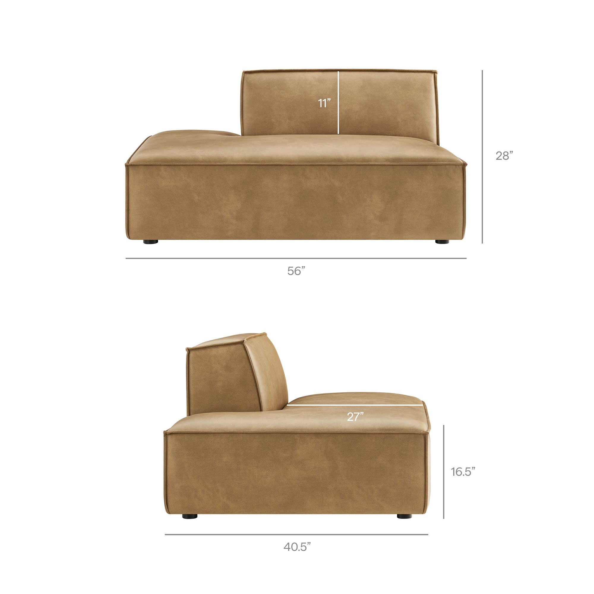 Restore 4-Piece Vegan Leather Modular L-Shaped Sofa by Modway - Image 19