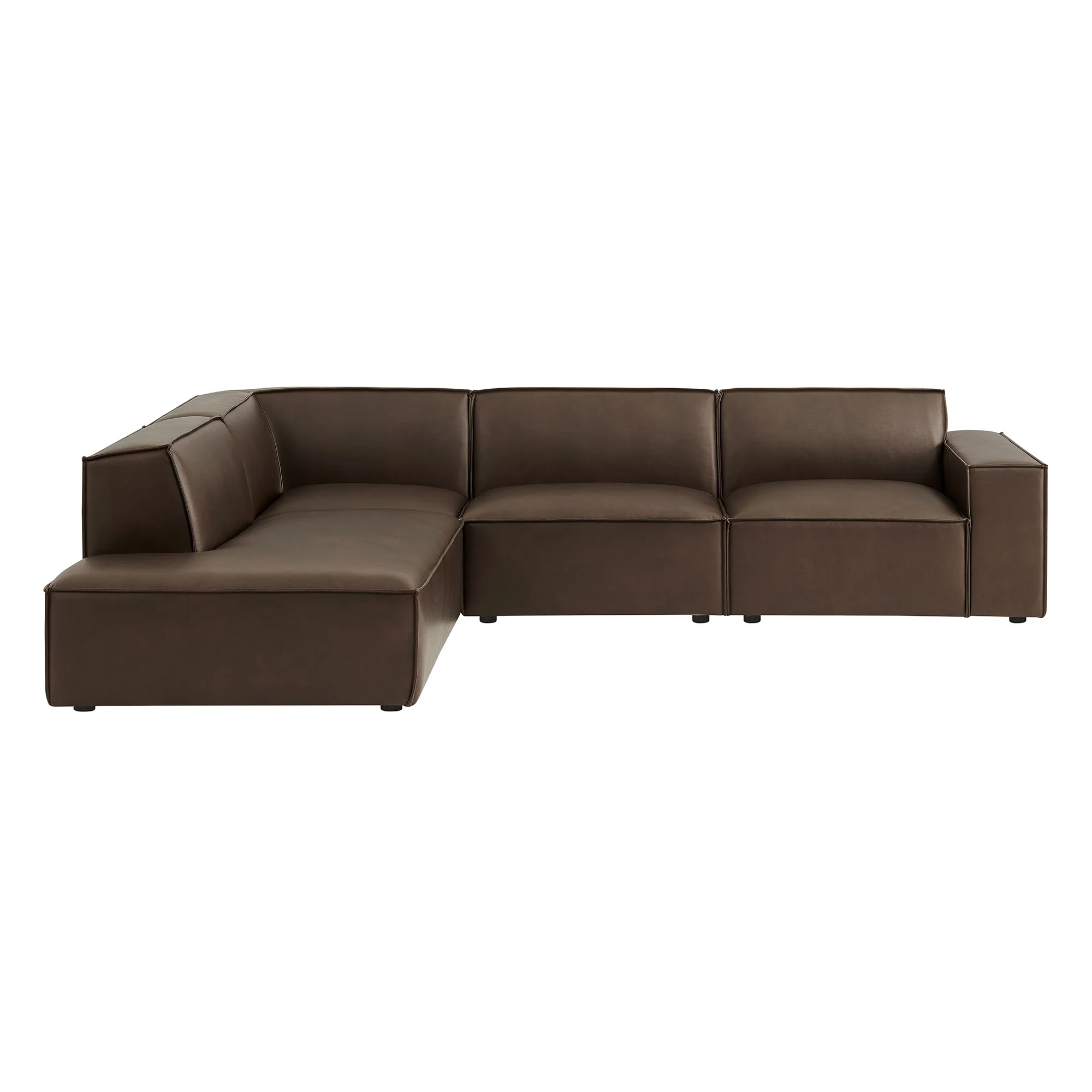 Restore 4-Piece Vegan Leather Modular L-Shaped Sofa by Modway - Image 3