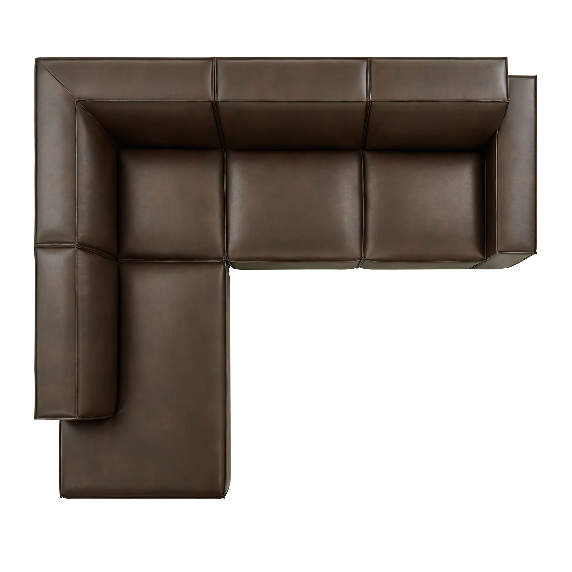 Restore 4-Piece Vegan Leather Modular L-Shaped Sofa by Modway - Image 4