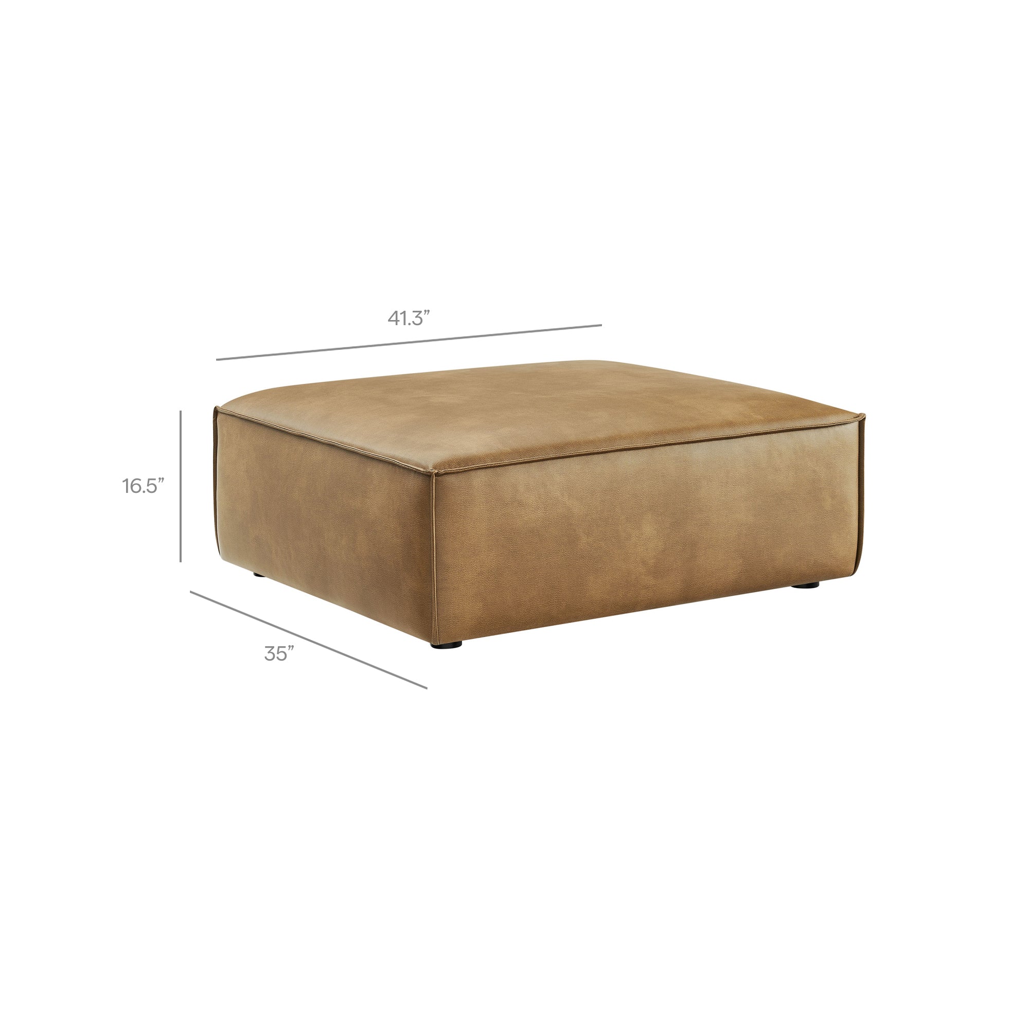Restore 4-Piece Vegan Leather Modular Sofa Set with Ottoman by Modway - Image 24