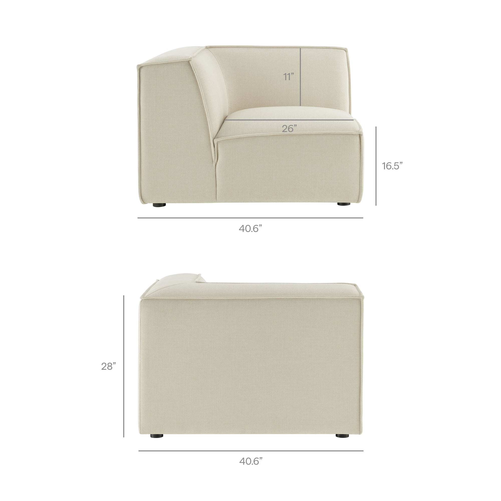 Restore 5-Piece Performance Fabric Upholstered Modular L-Shaped Sofa by Modway - Image 11