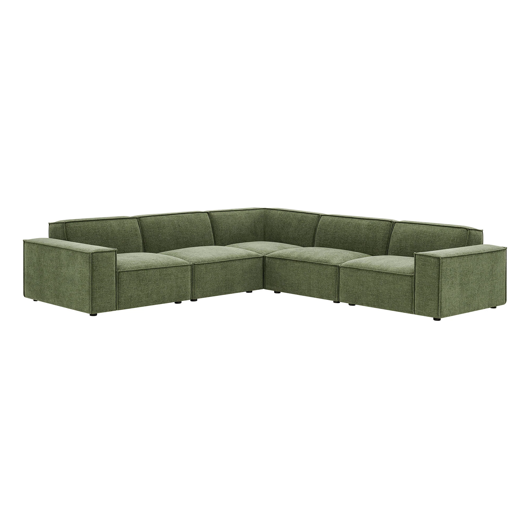 Restore 5-Piece Performance Fabric Upholstered Modular L-Shaped Sofa by Modway - Image 13