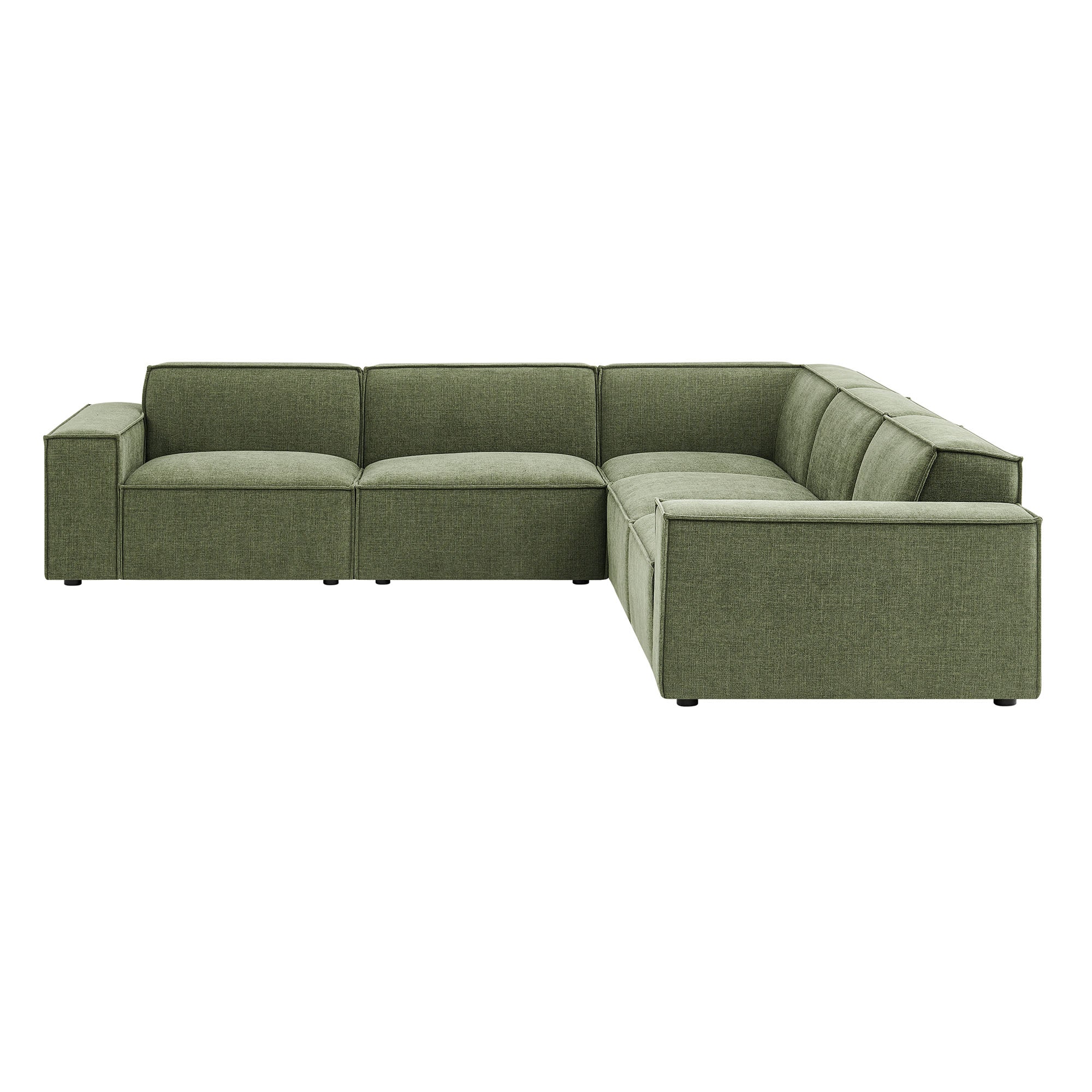 Restore 5-Piece Performance Fabric Upholstered Modular L-Shaped Sofa by Modway - Image 14