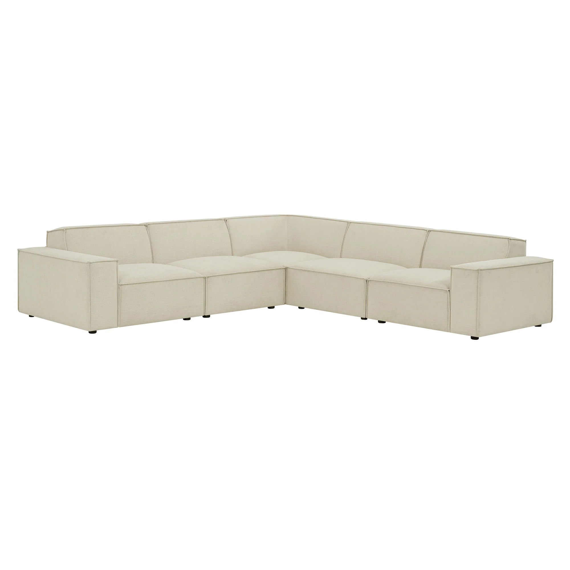 Restore 5-Piece Performance Fabric Upholstered Modular L-Shaped Sofa by Modway - Image 2