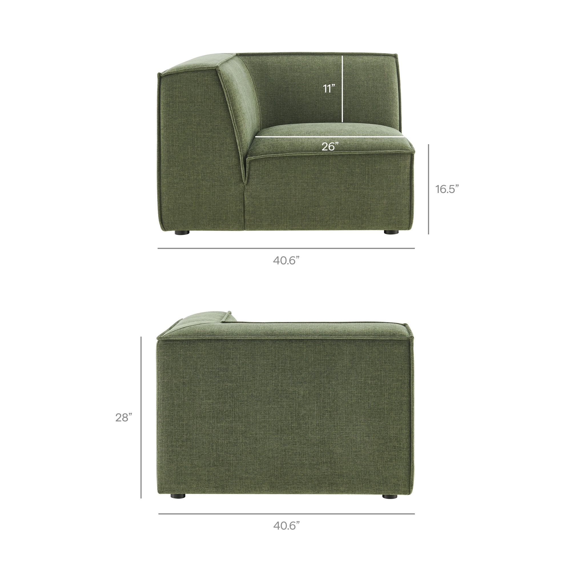 Restore 5-Piece Performance Fabric Upholstered Modular L-Shaped Sofa by Modway - Image 23
