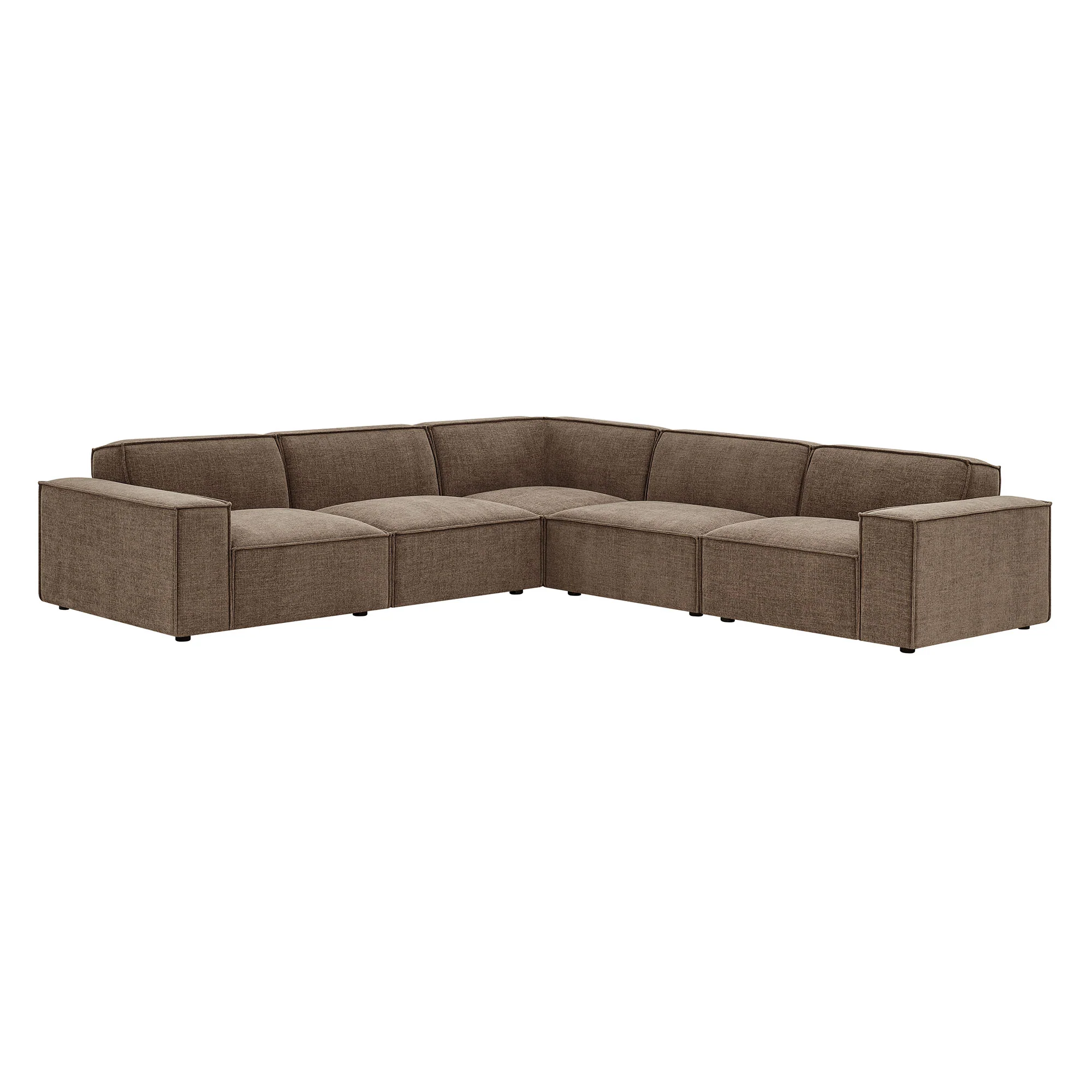 Restore 5-Piece Performance Fabric Upholstered Modular L-Shaped Sofa by Modway - Image 25