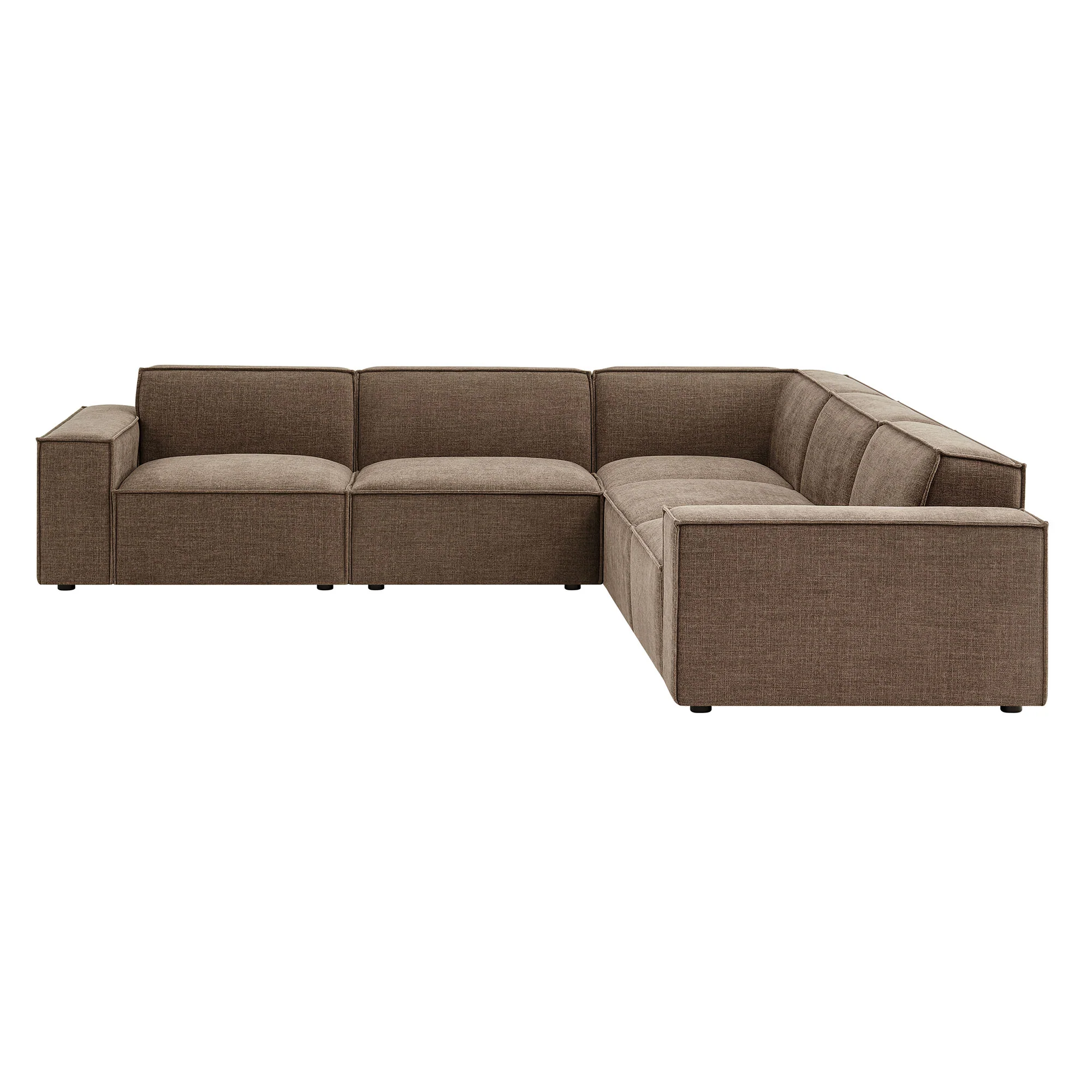 Restore 5-Piece Performance Fabric Upholstered Modular L-Shaped Sofa by Modway - Image 26