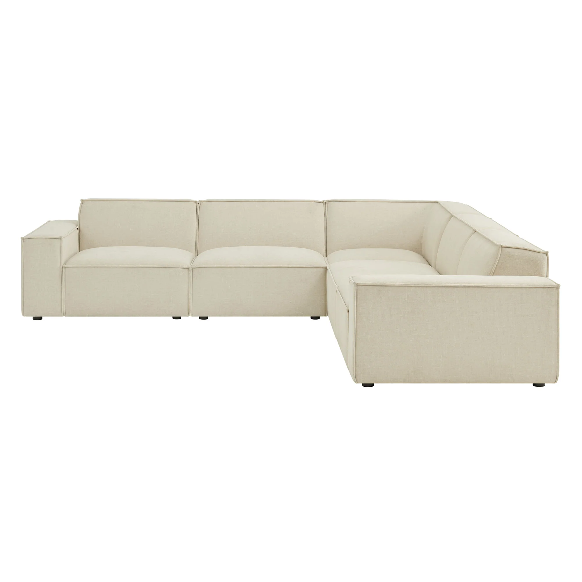 Restore 5-Piece Performance Fabric Upholstered Modular L-Shaped Sofa by Modway - Image 3