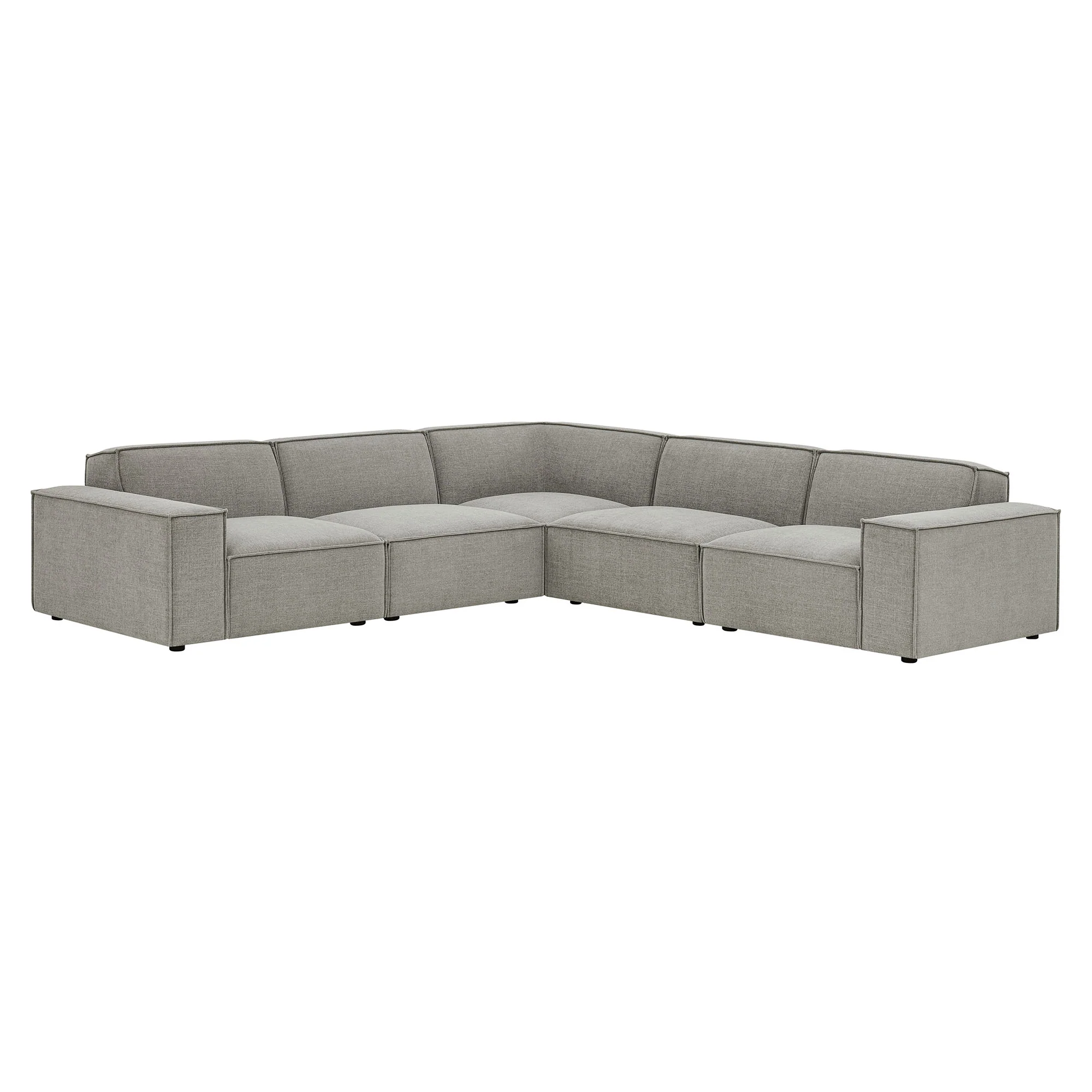 Restore 5-Piece Performance Fabric Upholstered Modular L-Shaped Sofa by Modway - Image 37