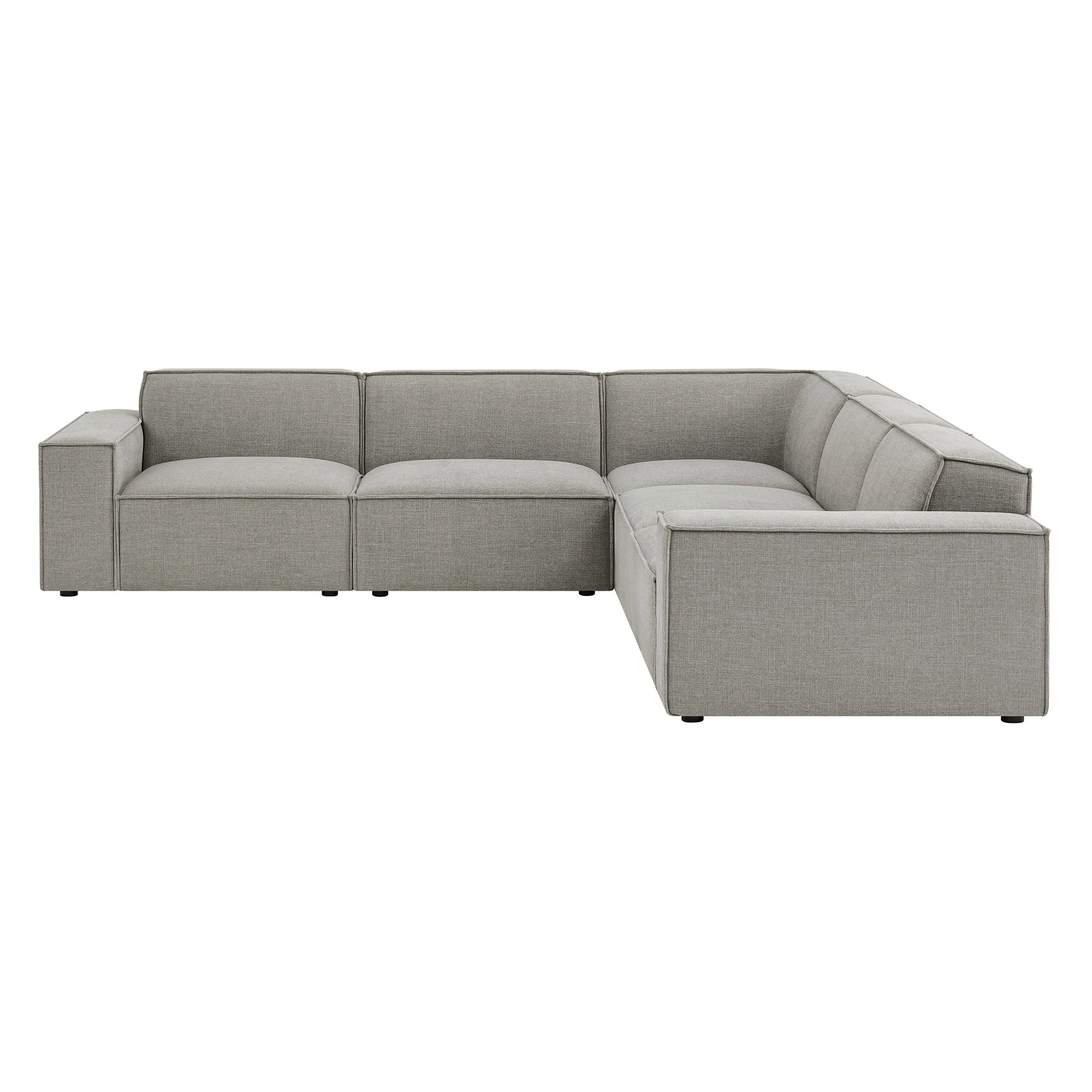 Restore 5-Piece Performance Fabric Upholstered Modular L-Shaped Sofa by Modway - Image 38
