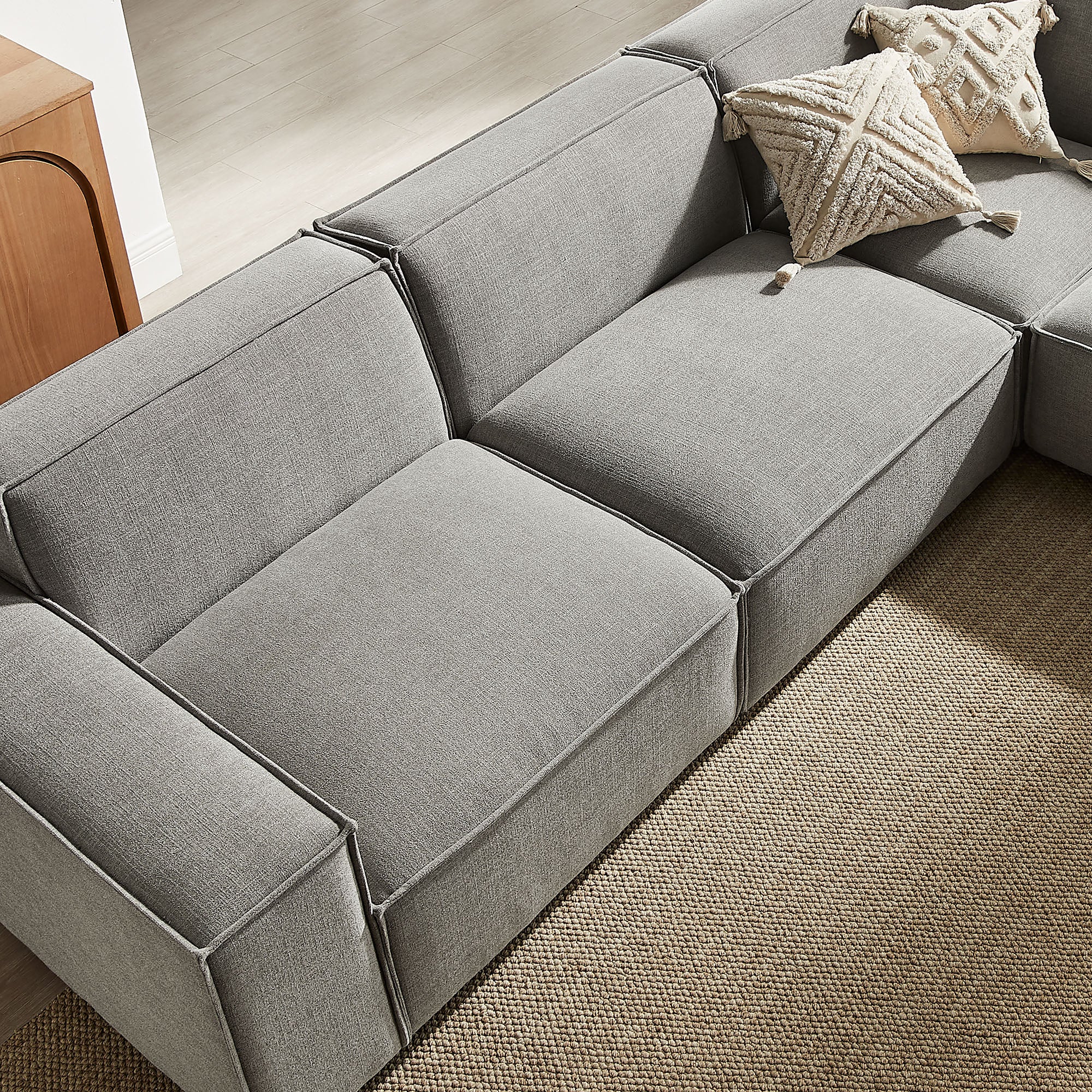 Restore 5-Piece Performance Fabric Upholstered Modular L-Shaped Sofa by Modway - Image 41