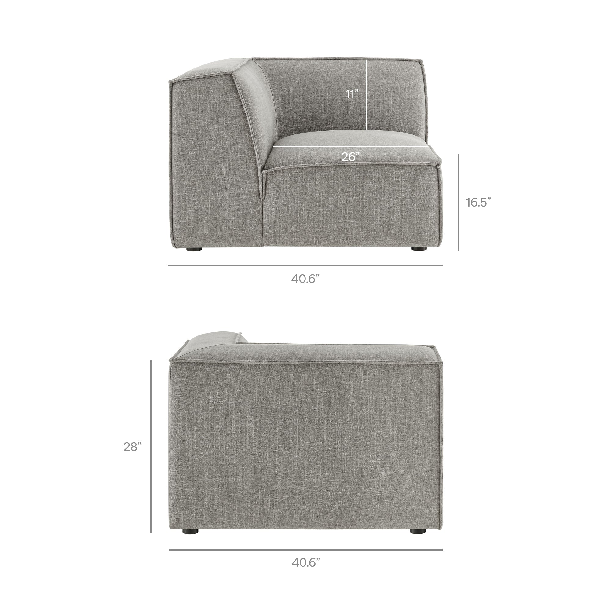 Restore 5-Piece Performance Fabric Upholstered Modular L-Shaped Sofa by Modway - Image 47