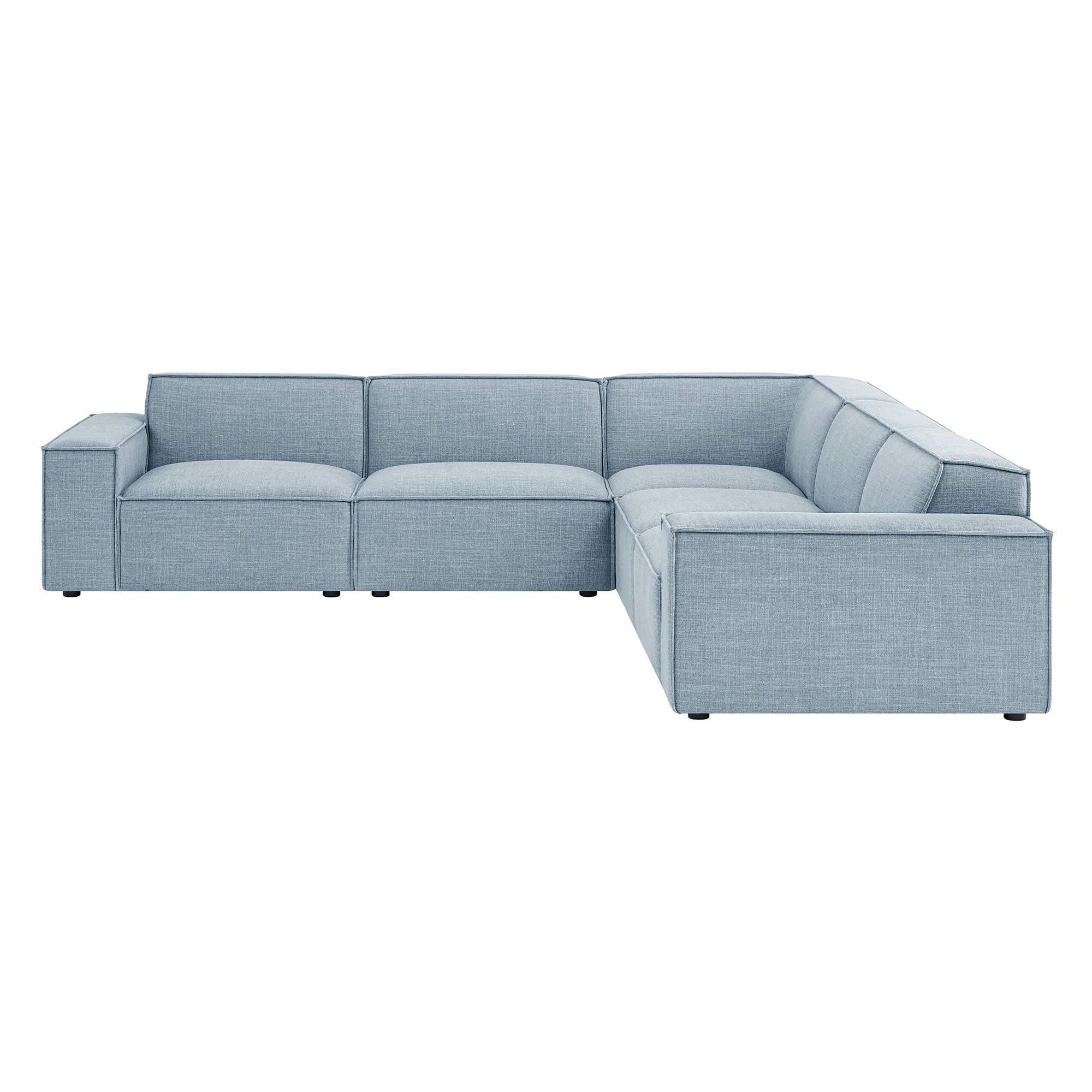 Restore 5-Piece Performance Fabric Upholstered Modular L-Shaped Sofa by Modway - Image 50